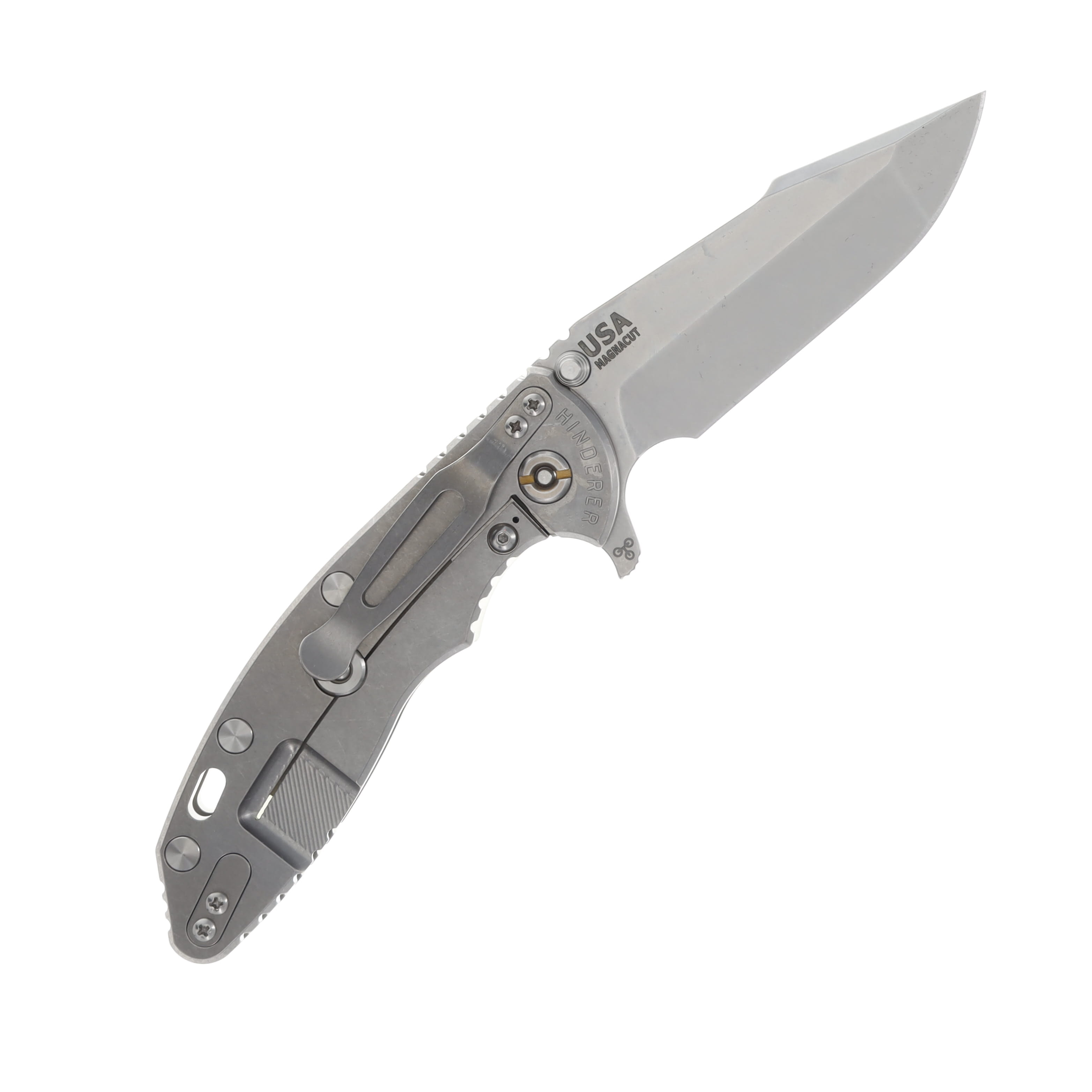 Hinderer XM-18 Translucent Green – Stonewash 3.5in Plain Stonewash Harpoon Spanto View 2