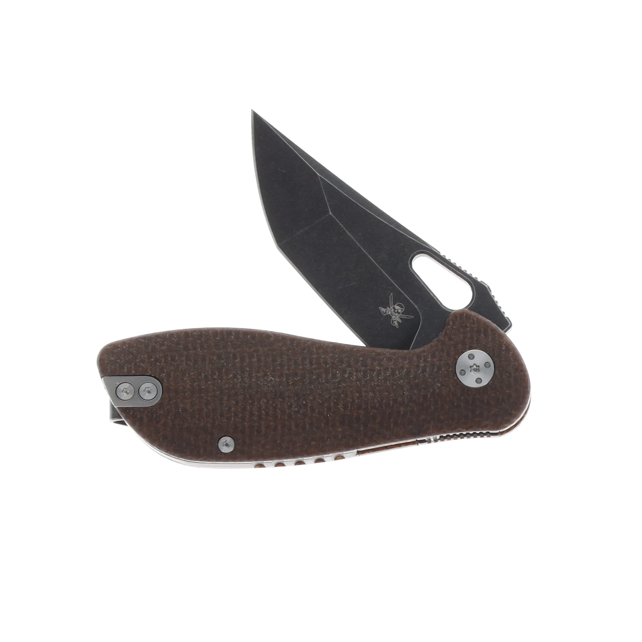 Skallywag Tactical Mudskipper Folding Knife 14C28N/Brown Micarta SWMSBR View 3