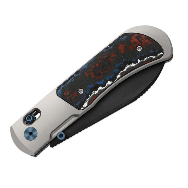 Kizer Tycho Folding Knife Titanium-Fat Carbon Handle Matte DLC Ultra M390 Drop Point Blade KI4761A2 View 3