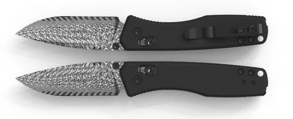 Kizer Aegis Folding Knife Black G-10 Handle Black Matte Damascus Drop Point Blade V3774A2 View 1
