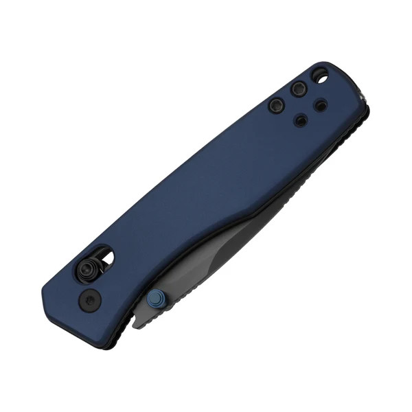 Kizer Aegis Folding Knife Blue Aluminum Handle Black Matte DLC Basic Drop Point Blade V3774A3 View 3