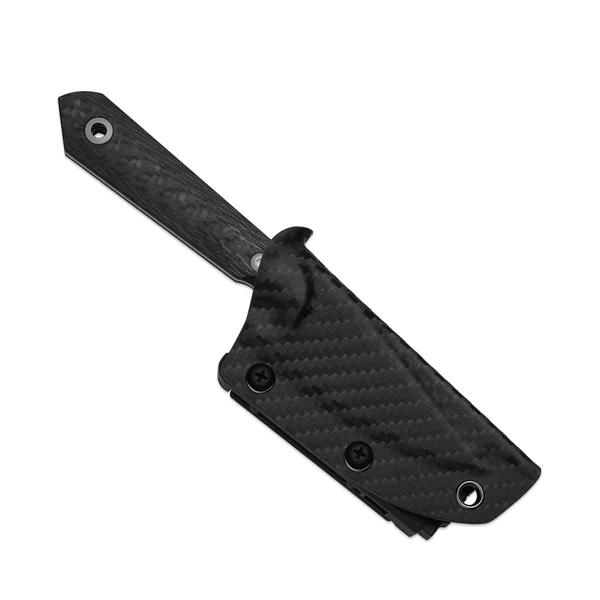 Kizer Mini Harpoon Fixed Knife Carbon Fiber Handle Satin M390 Drop Point Blade 1040S8 View 3