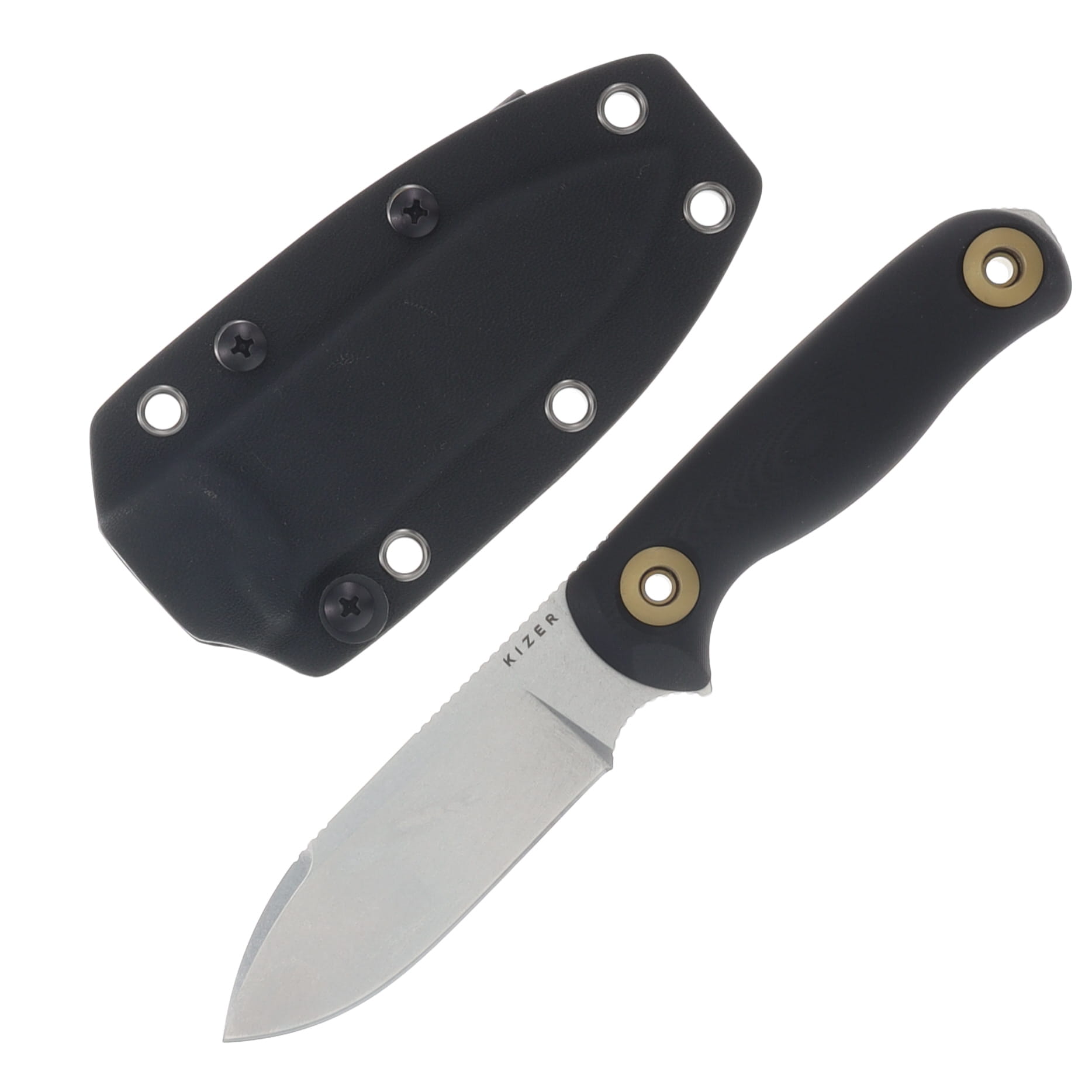 Kizer Drop Bear Fix 3 Fixed Knife Black G-10 Handle SW 14C28N Drop Point Blade 1101A1 View 1