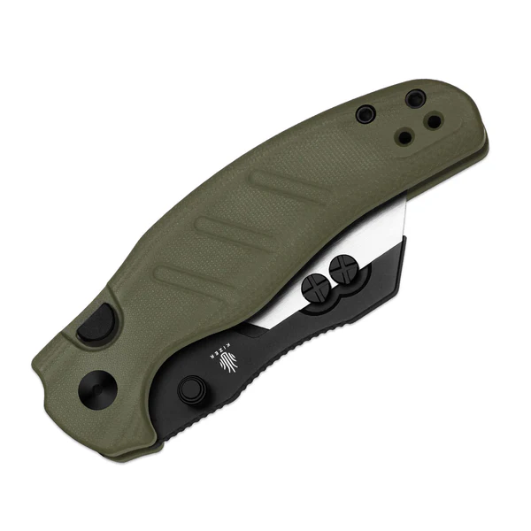 Kizer C01C UTI 1 Folding Knife Green G-10 Handle Black PVD Coated Utility Blade V3488.29JSA2 View 3