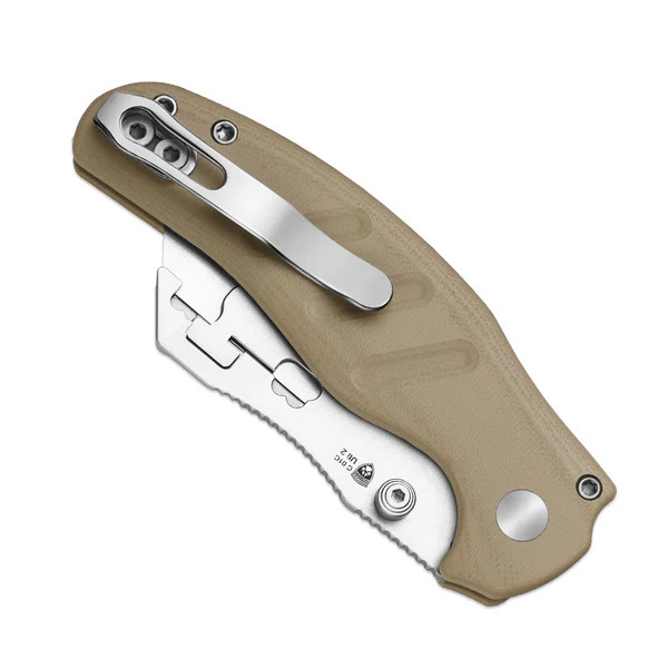 Kizer C01C UTI 2 Folding Knife Brown G-10 Handle Bead Blasted Utility Blade V3488.29JNA2 View 4