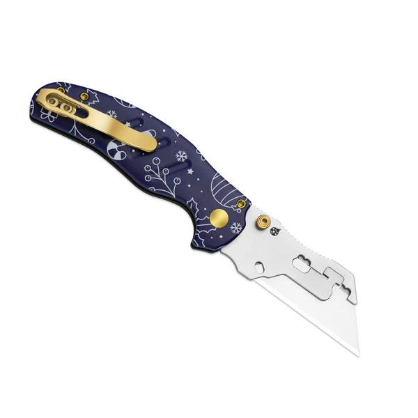 Kizer C01C 2.9 Folding Knife Blue G-10 Handle Bead Blasted Utility Blade V3488.29JMC2 View 2