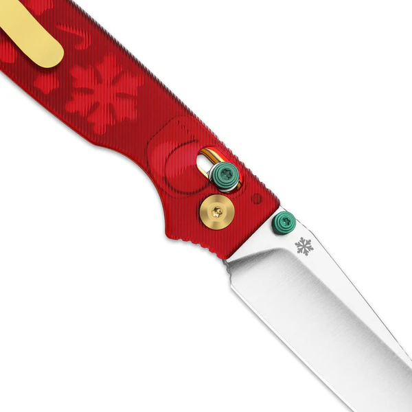 Kizer Original 2 Folding Knife Red Acrylic Handle Blasted S45VN Drop Point Blade KI3605.2MC1 View 6