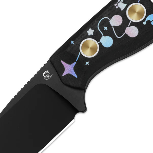 Kizer Beaver Fixed Knife Black G-10 Handle Black SW D2 Drop Point Blade 1078MC1 View 5