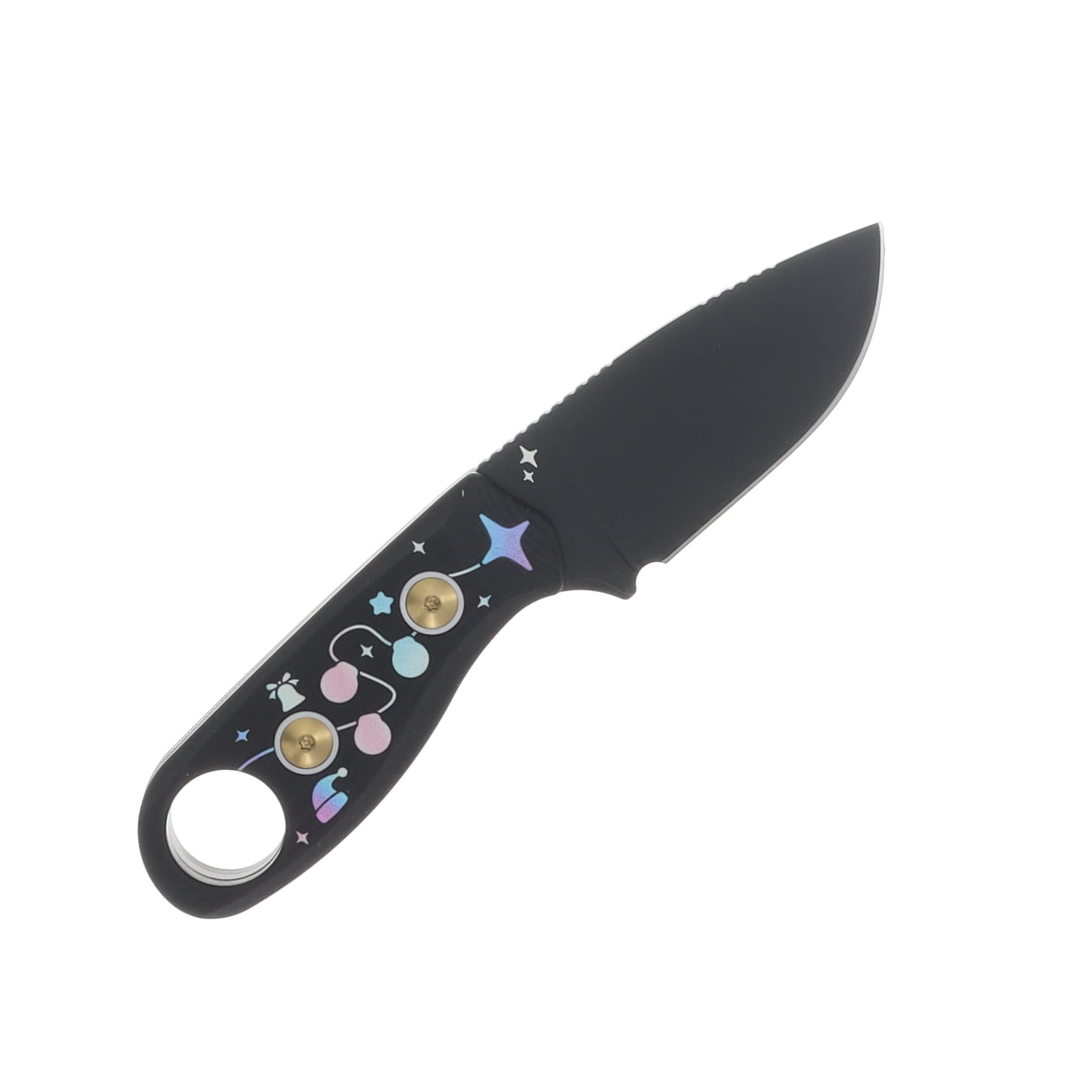 Kizer Beaver Fixed Knife Black G-10 Handle Black SW D2 Drop Point Blade 1078MC1 View 4