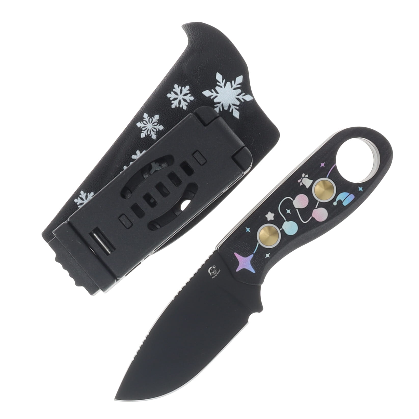 Kizer Beaver Fixed Knife Black G-10 Handle Black SW D2 Drop Point Blade 1078MC1 View 1