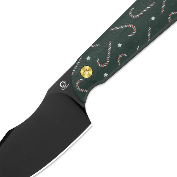 Kizer Mini Harpoon Fixed Knife Green G-10 Handle Blk PVD Coated AEB-L Drop Point Blade 1040SMC1 View 5