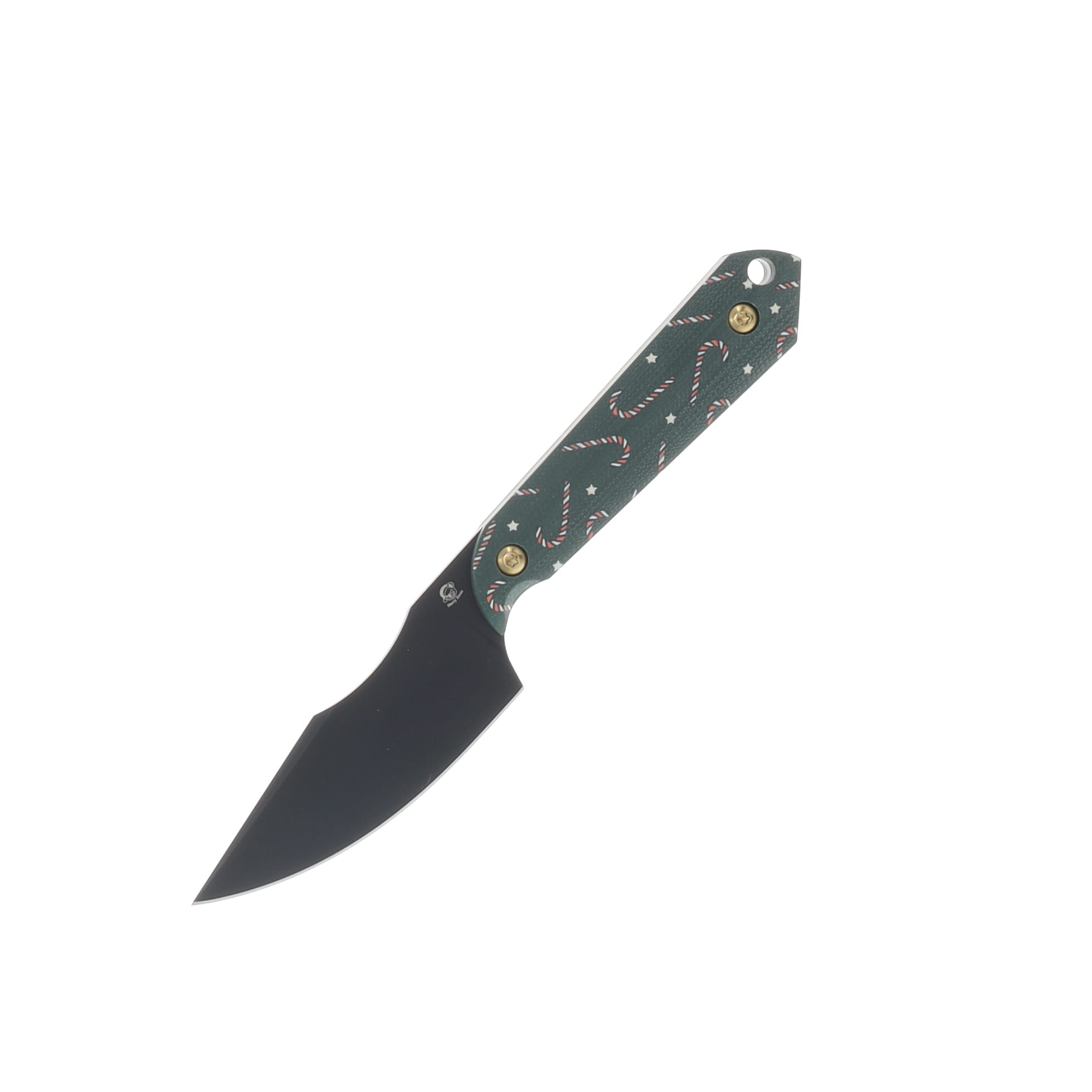 Kizer Mini Harpoon Fixed Knife Green G-10 Handle Blk PVD Coated AEB-L Drop Point Blade 1040SMC1 View 3