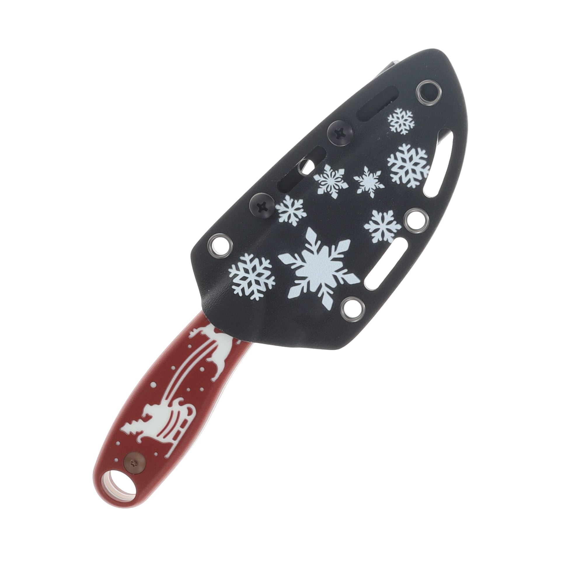 Kizer Hare Fixed Knife Red Micarta & G-10 Handle Sunset Metal PVD D2 Blade 1077MC1 View 7