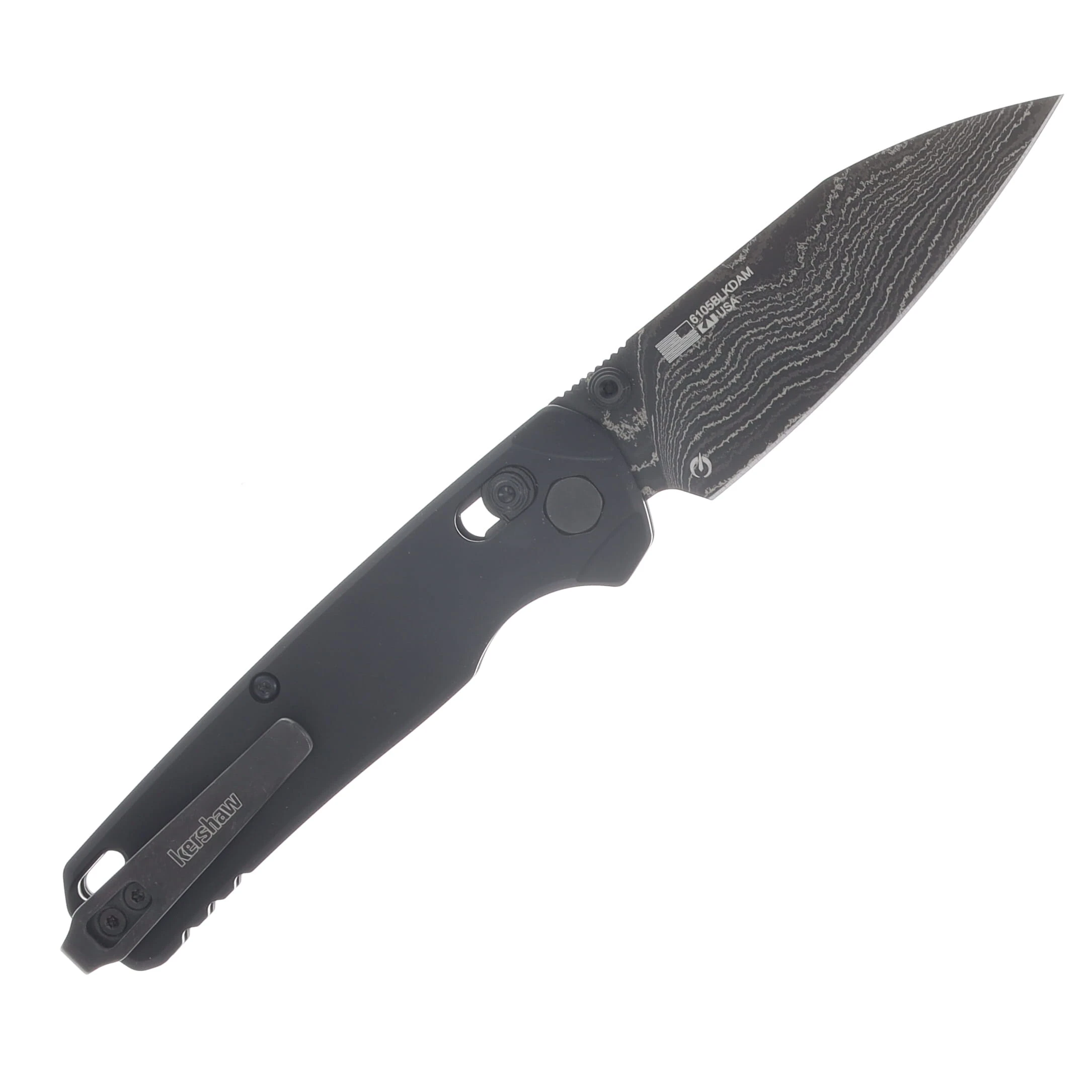 Kershaw Bel Air Duralock Folding Knife Black Damascus Blade KS6105BLKDAM View 2