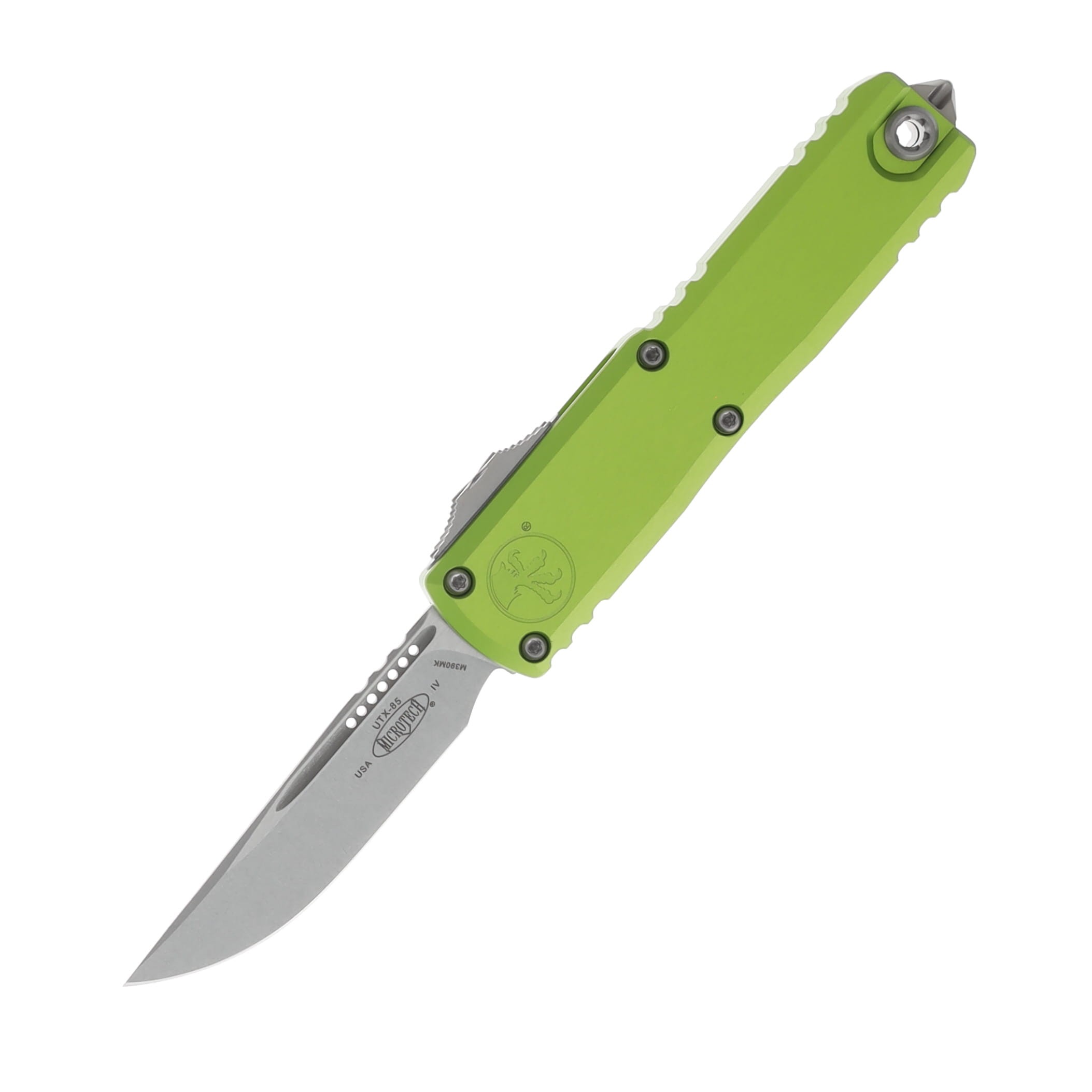 Microtech UTX-85 GEN IV OTF Auto S/E Stonewash Standard Neon Green AUMT1231410NG View 1