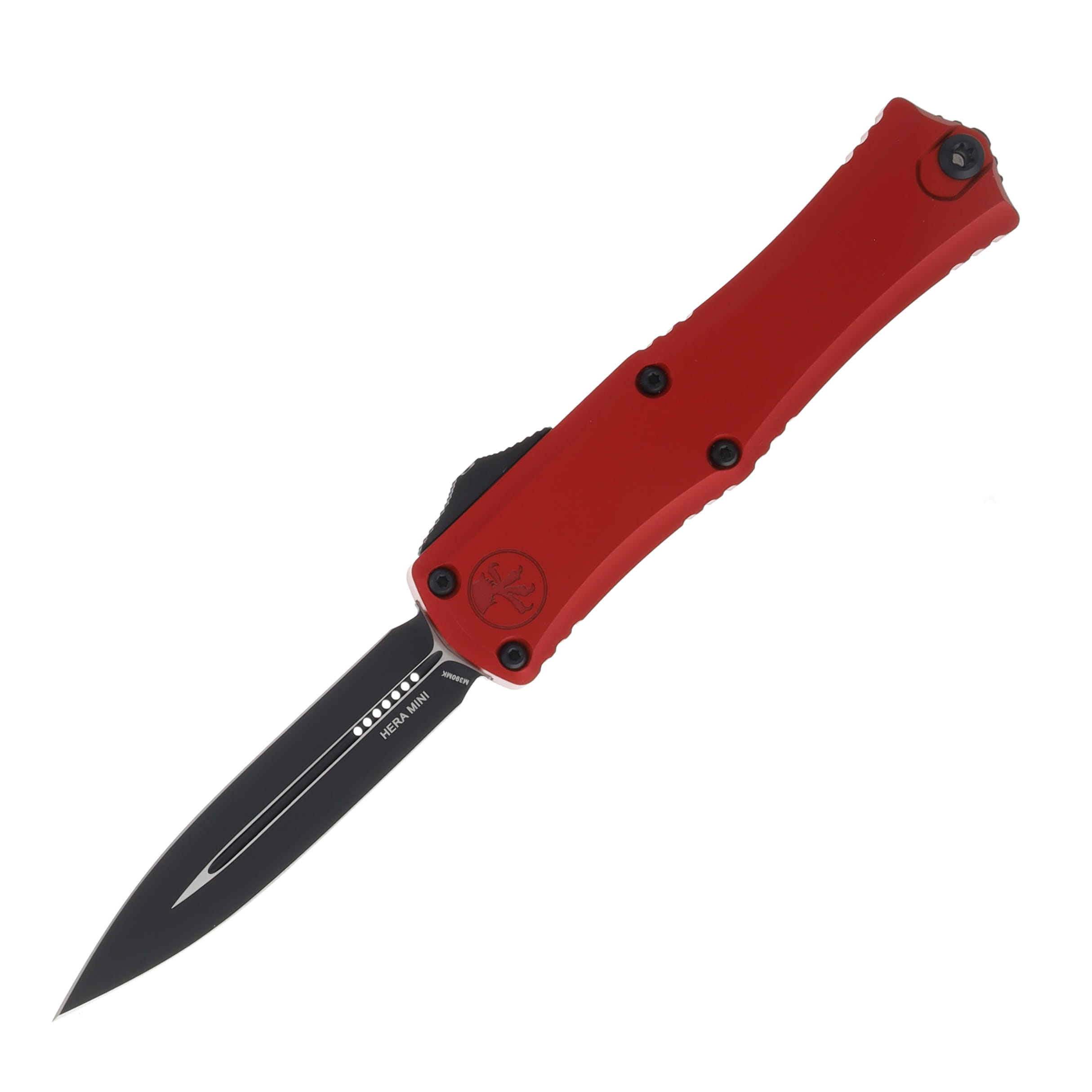 Microtech Hera II Mini OTF D/E Red Plain Black Dagger Blade AUMT1702M1RD View 1