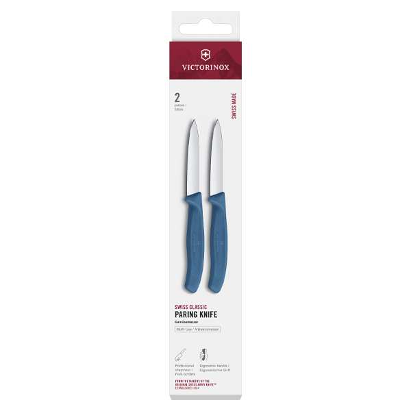 Victorinox 2 Pack Paring Knife Blue 3.1in Plain Paring V676022C1 View 3