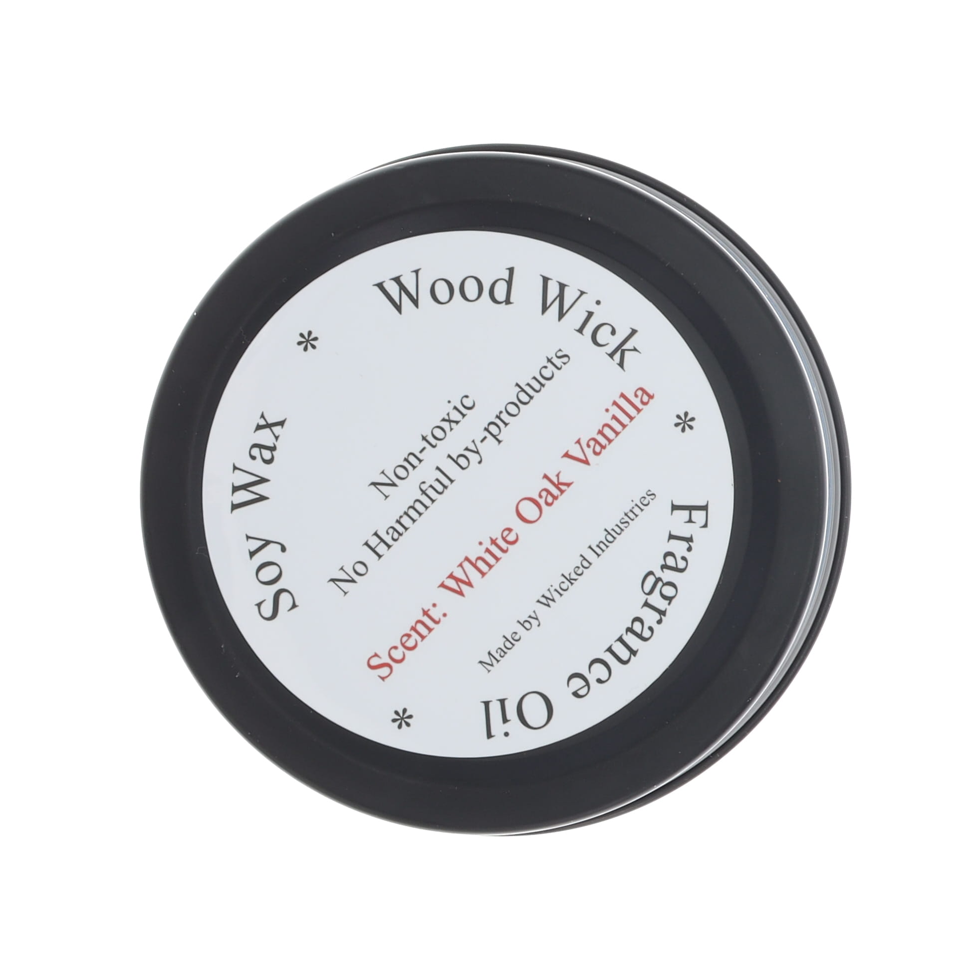 Wicked Ind. Wicked Wix Candle 8oz Tin White Oak Vanilla WICKWIX8OZWOV View 3