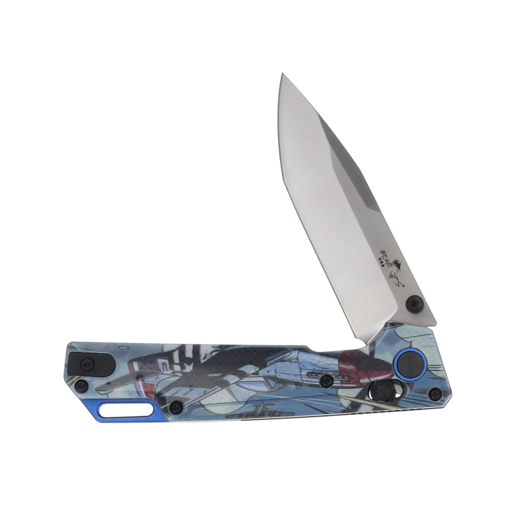 Bear & Son SMKW Exclusive Nekama I "Fire From Above Folding Knife UMC-1000-ALGY-S-FF View 3