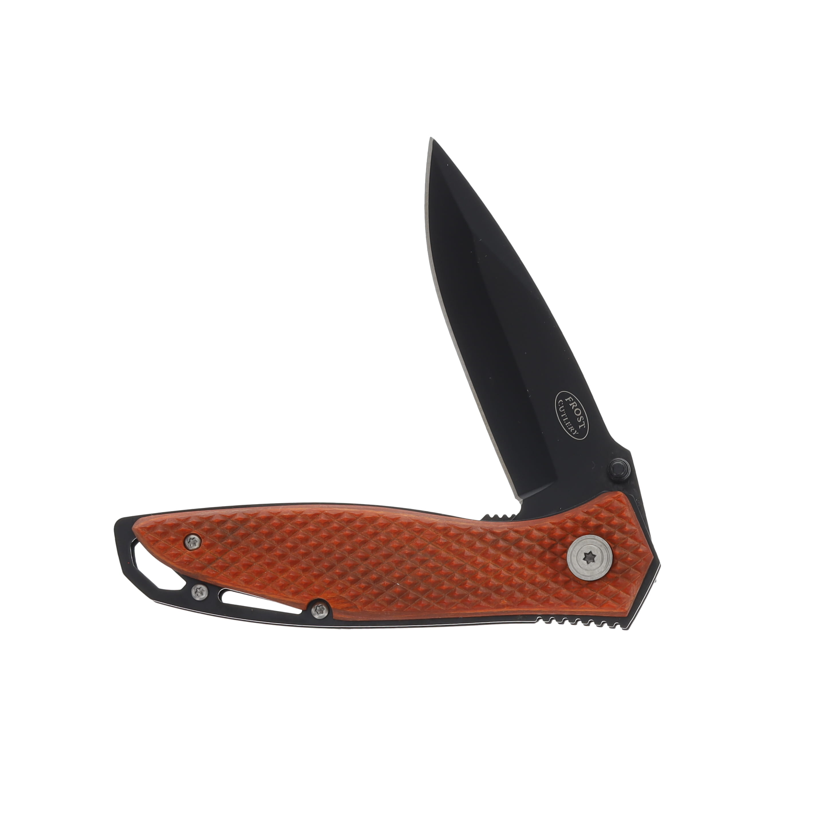 Frost Cutlery Honcho Tactical Spring-Assisted Folding Knife Diamond Grip Pakkawood FR16029PW View 3