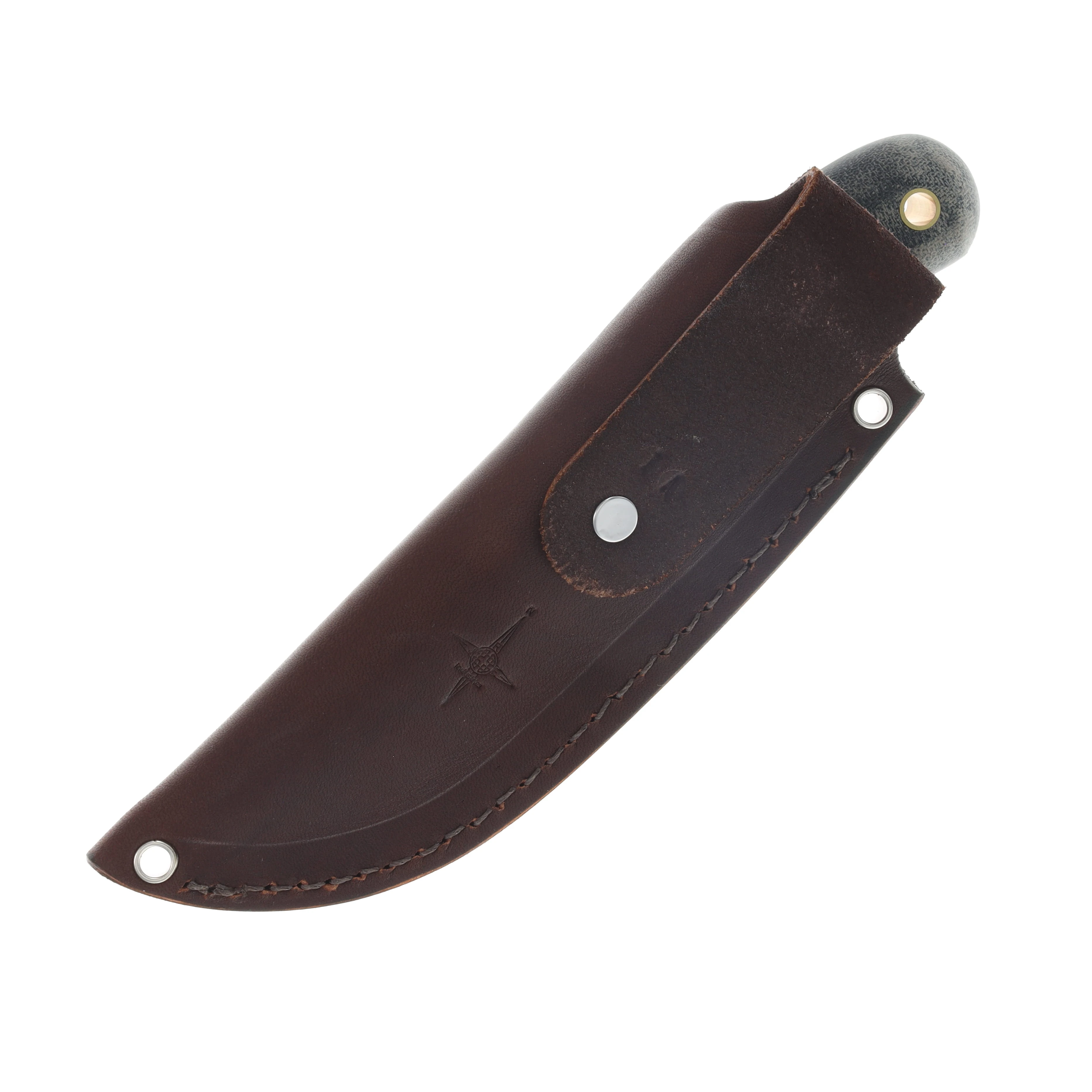 LT Wright Camp MUK Fixed Knife Denim Micarta Handle A2 Flat Grind LT048 View 4