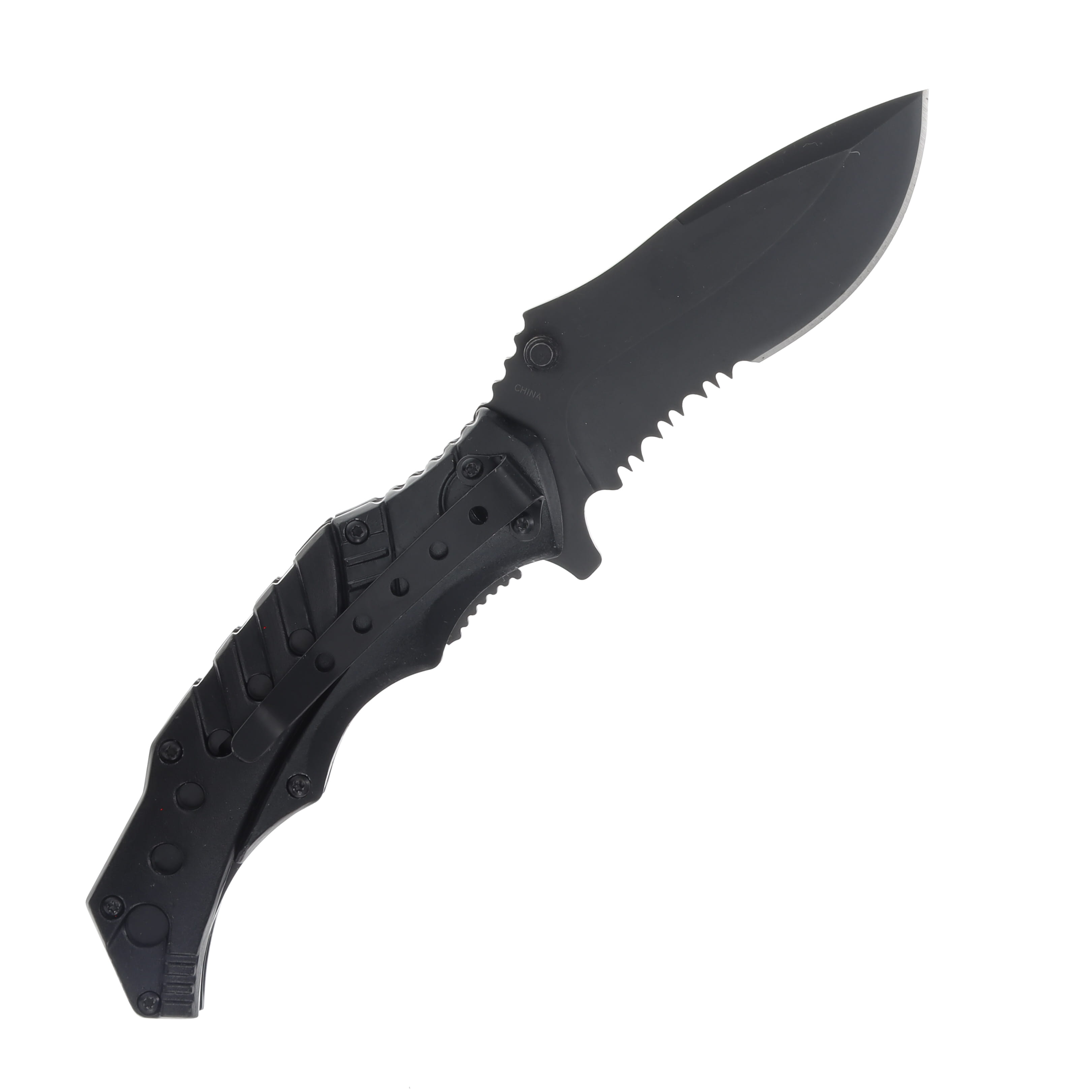 Frost Flip-N-Stick Assisted Opening Folding Knife Linerlock Black PS Blade FR412B View 2