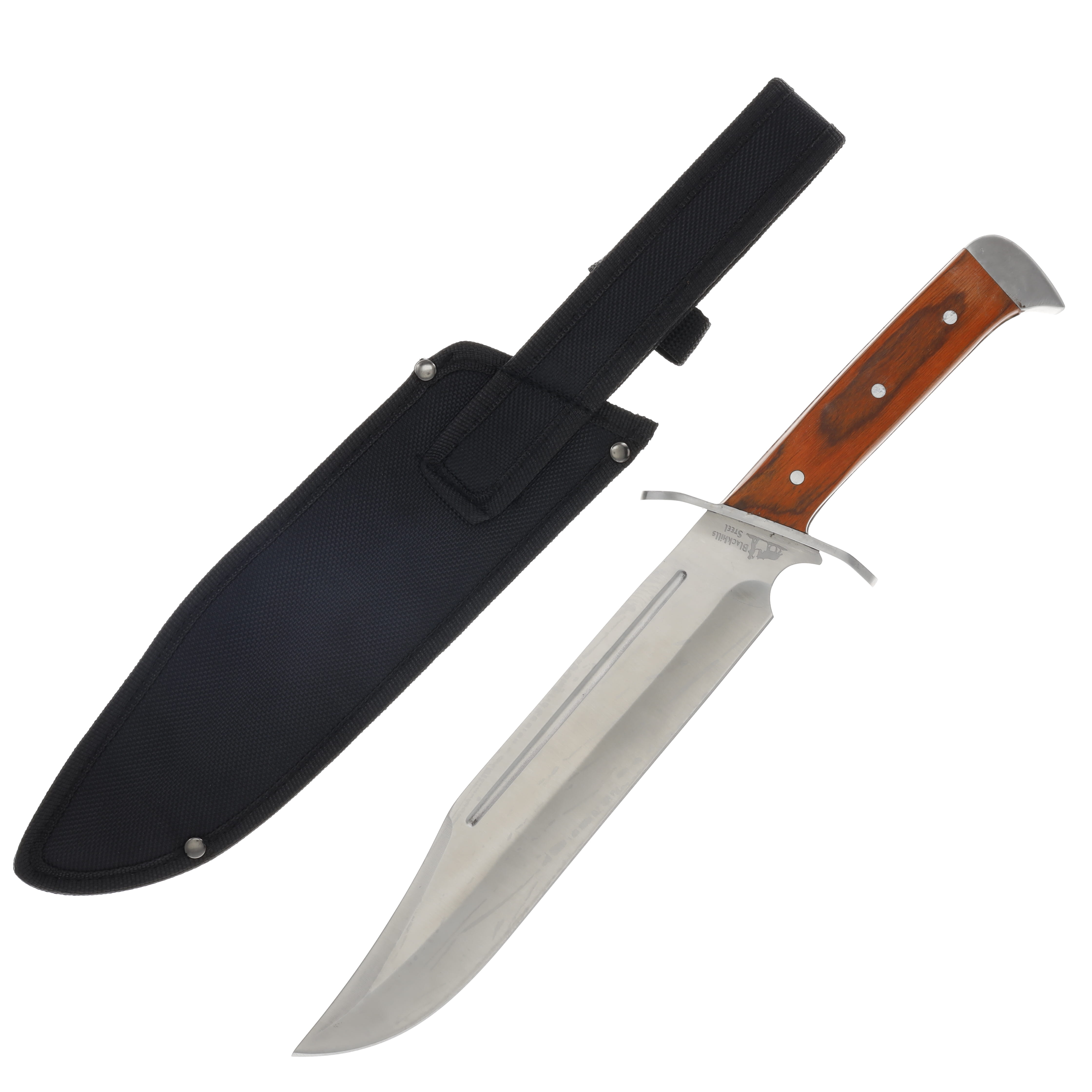 Frost Black Hills Fixed Knife Bushmaster Red Pakkawood Bowie With Sheath FRBKH119 View 2