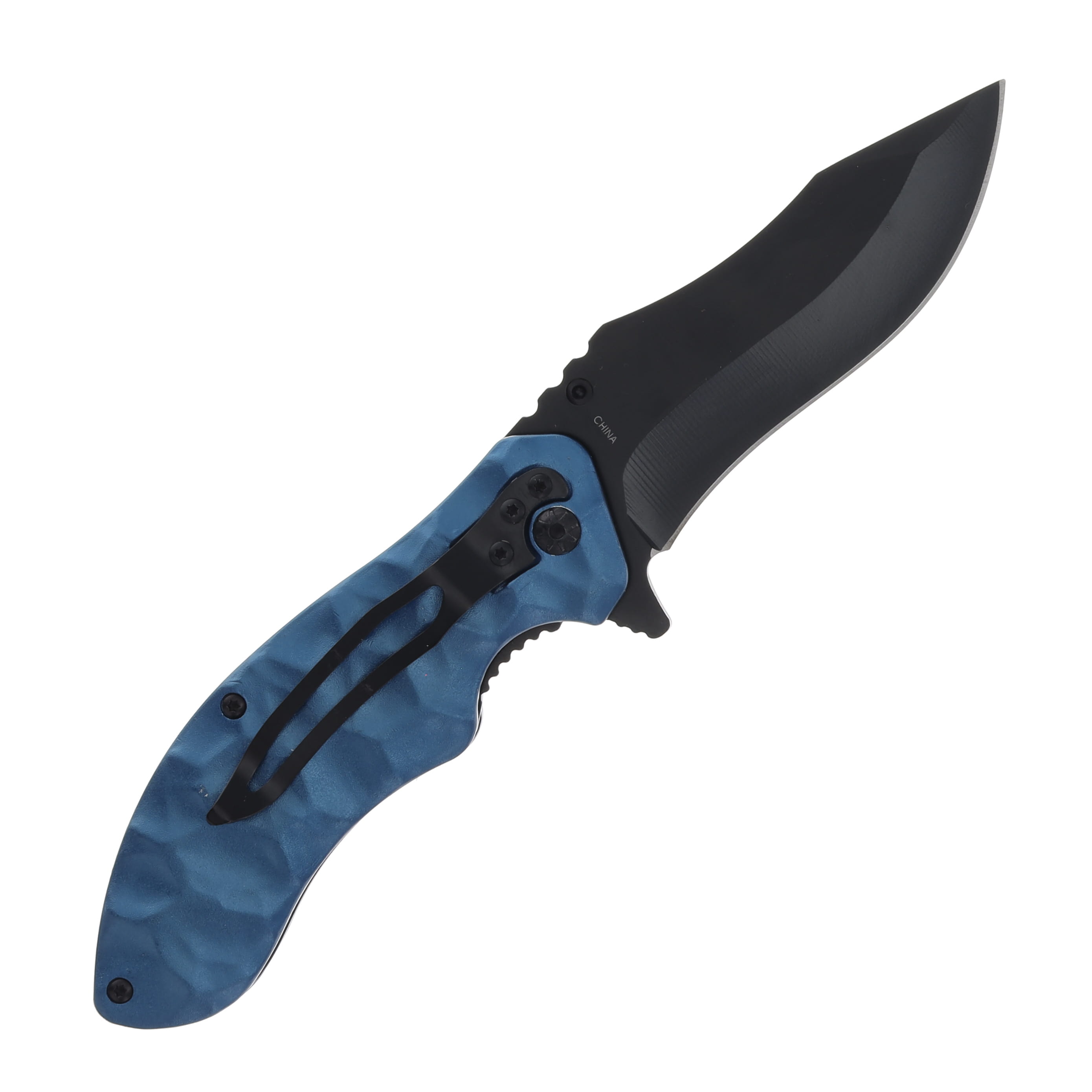 Frost Cutlery Blue Matrix Spring-Assisted Linerlock Folding Knife FRFC60BL View 2
