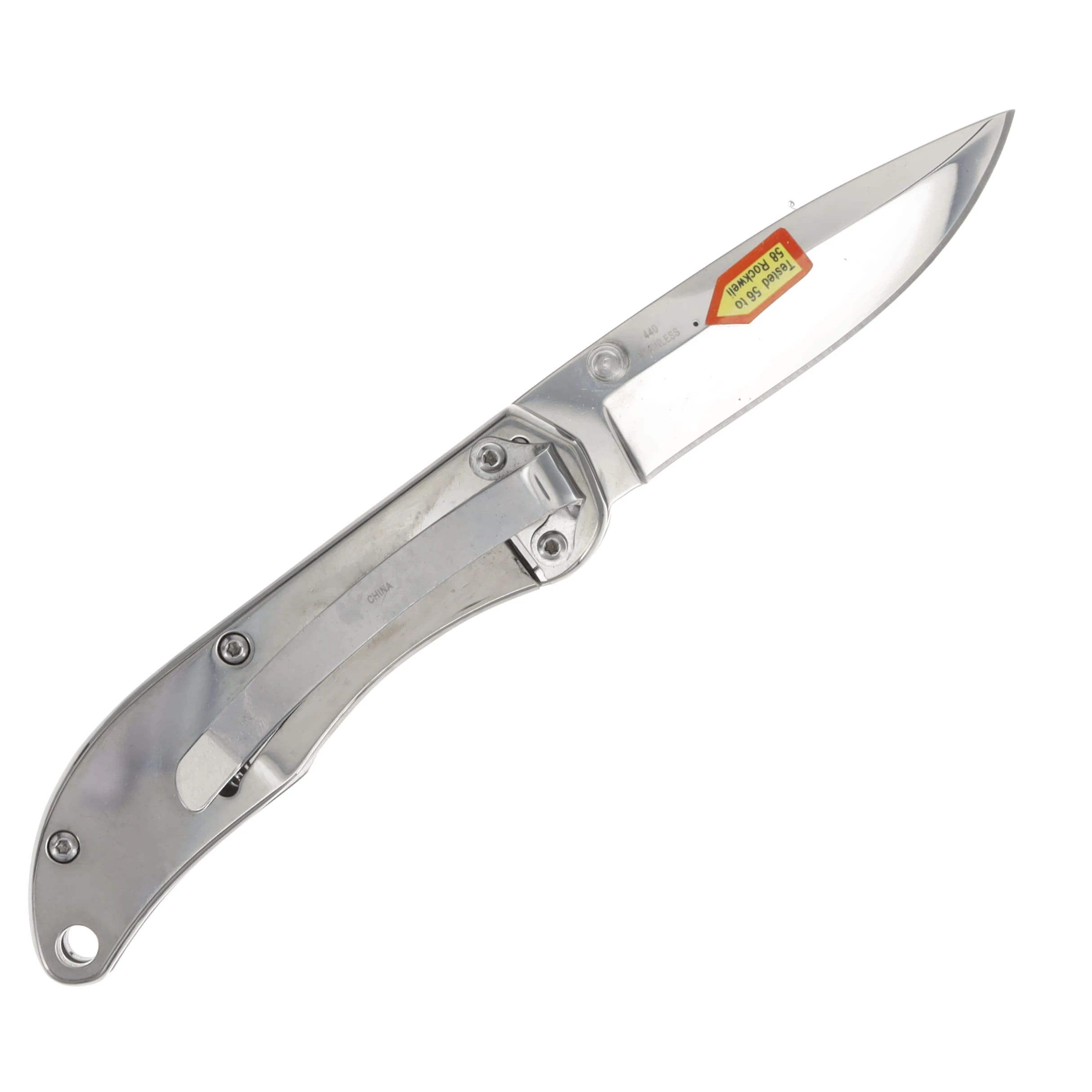 Frost Steel Warrior Silver Cloud Linerlock Folding Knife FRSW144SS View 2