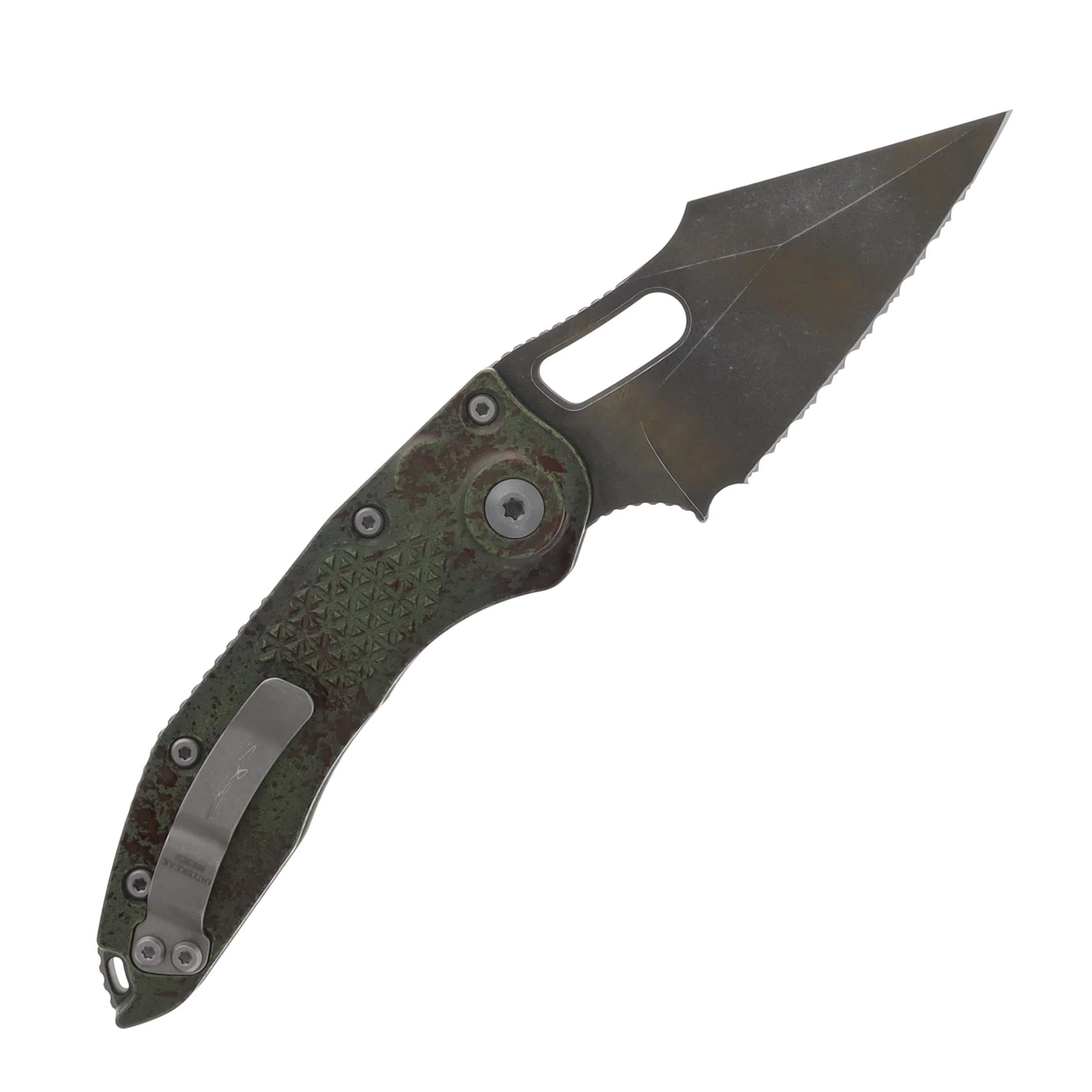 Microtech Stitch OTS Auto S/E Full Serrate Outbreak Signature Series MT1693OBS View 2