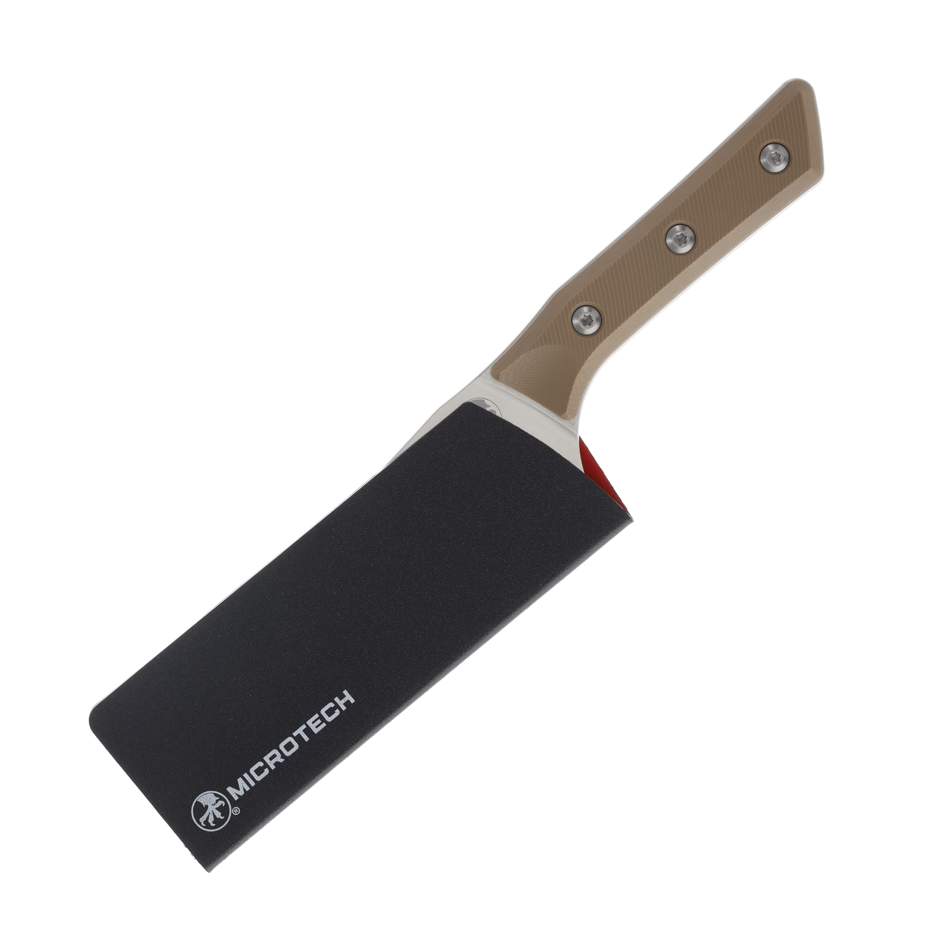 Microtech 6in Santoku Fixed Knife SW Standard Coyote Tan G-10 MT320010CE View 3