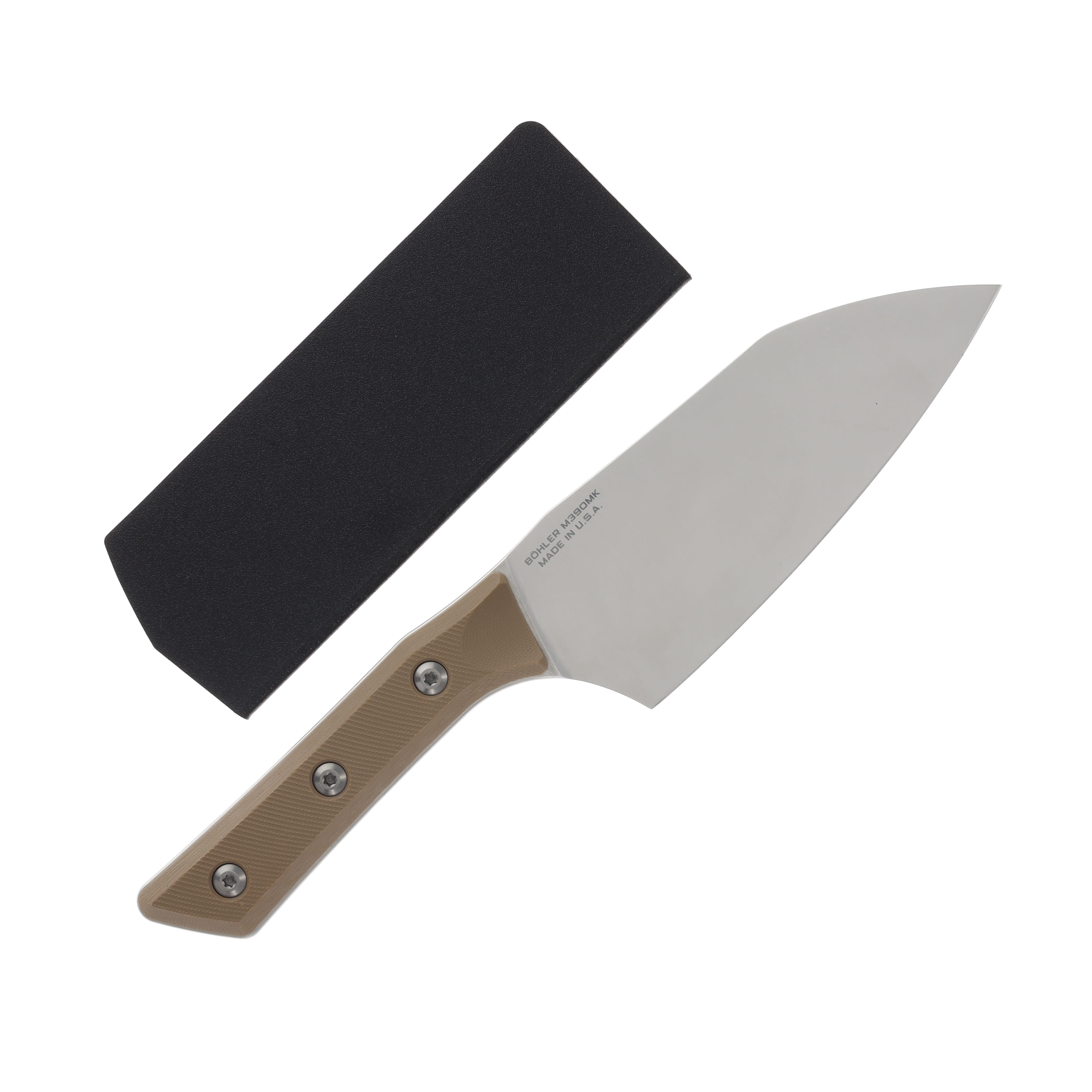Microtech 6in Santoku Fixed Knife SW Standard Coyote Tan G-10 MT320010CE View 2