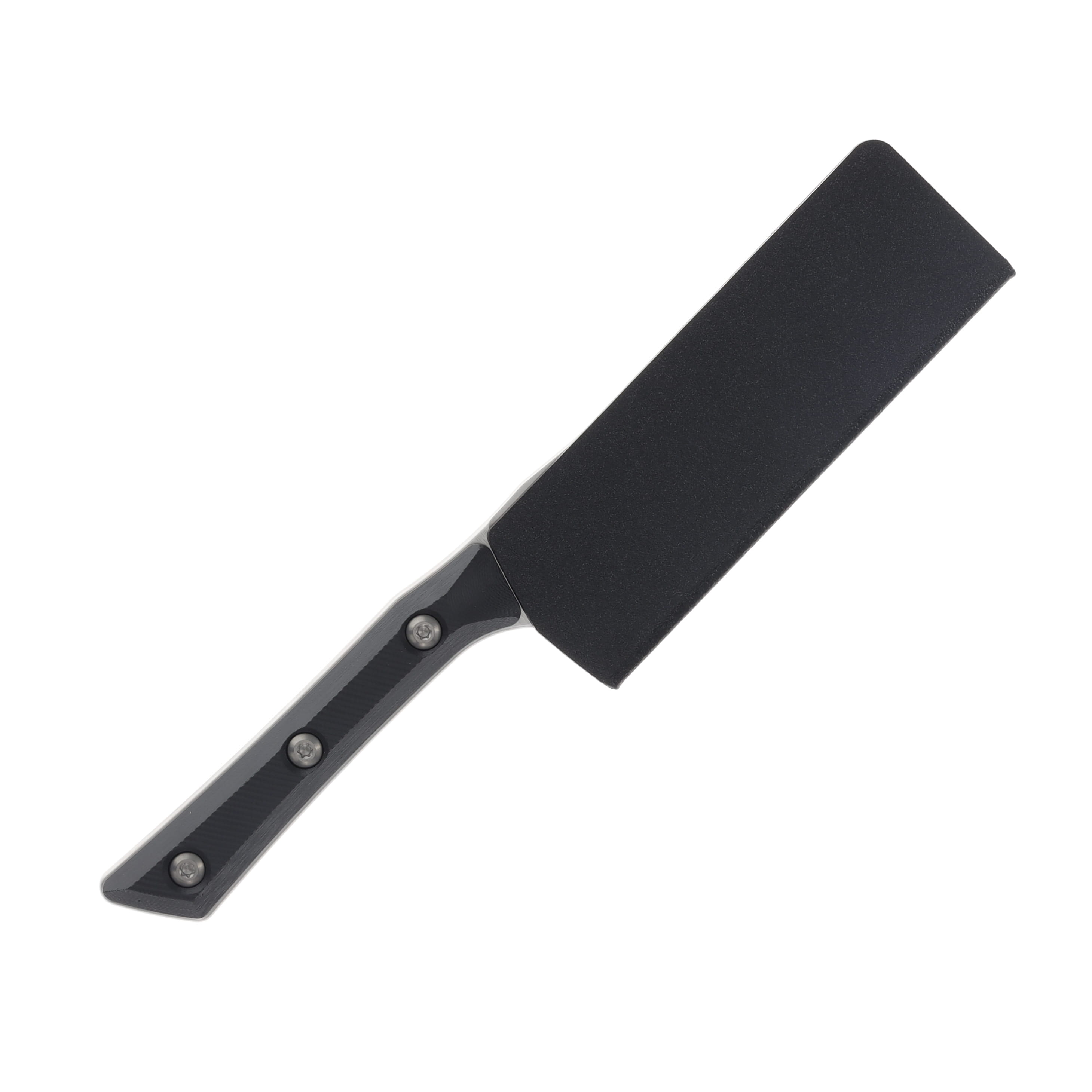 Microtech 4.2in Santoku Fixed Knife Stonewash Standard Black G-10 MT330010BK View 4