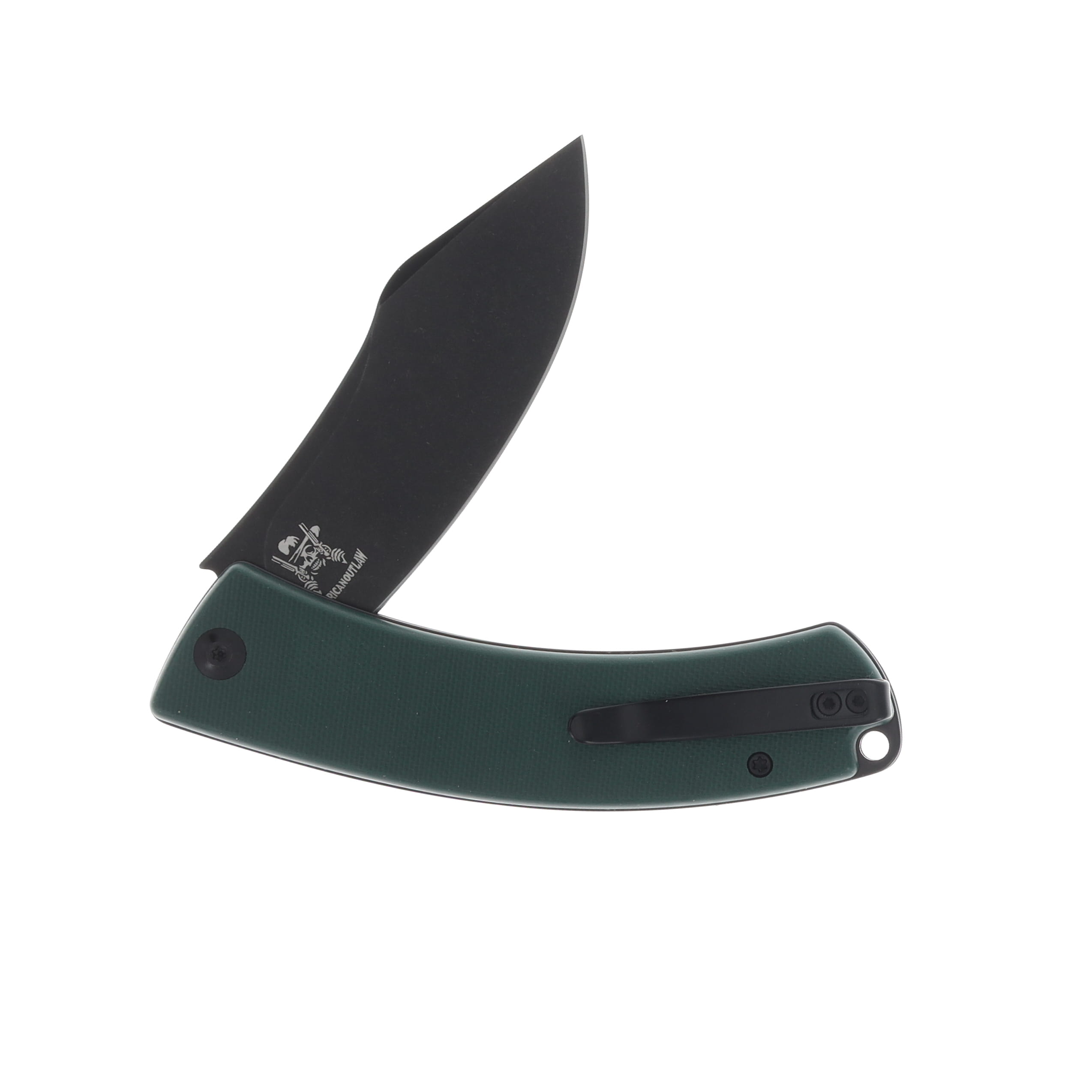CIVIVI Outlaw Muk Teal Green 3.47in Plain Black Stonewash Nessmuk c24079-3 View 4