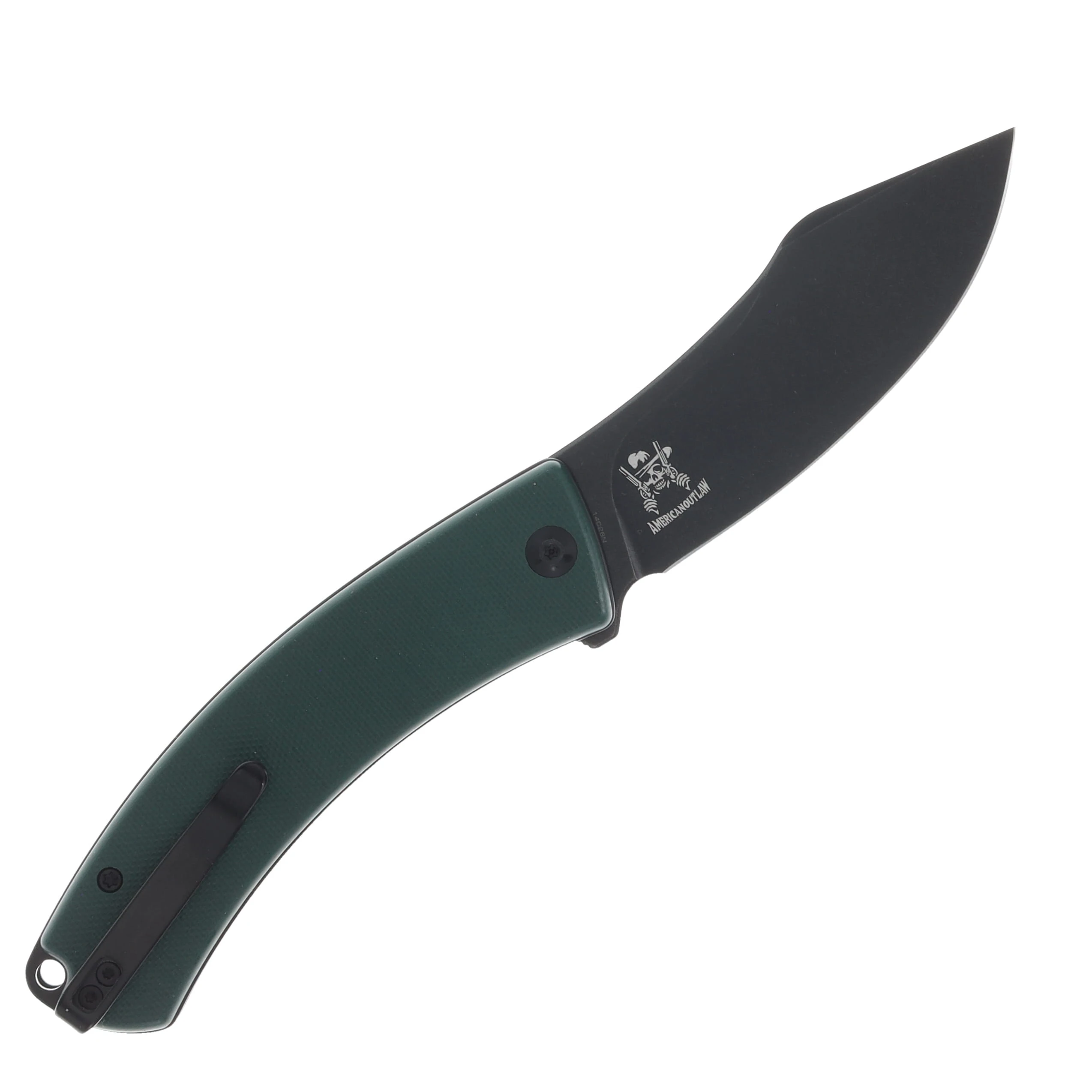 CIVIVI Outlaw Muk Teal Green 3.47in Plain Black Stonewash Nessmuk c24079-3 View 2