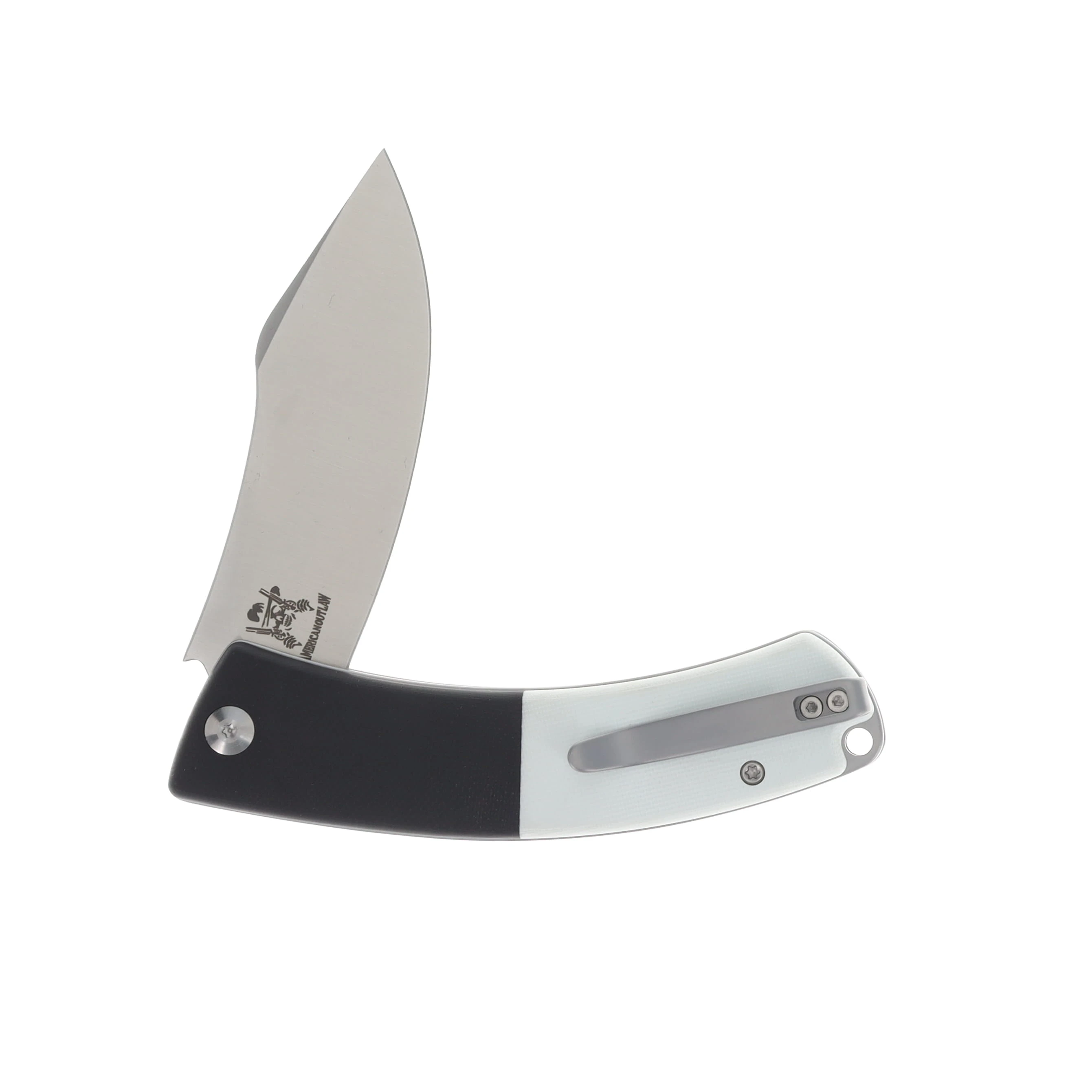 CIVIVI Outlaw Muk Folding Knife Satin 14C28N/Black & White G-10 Handles C24079-4 View 4
