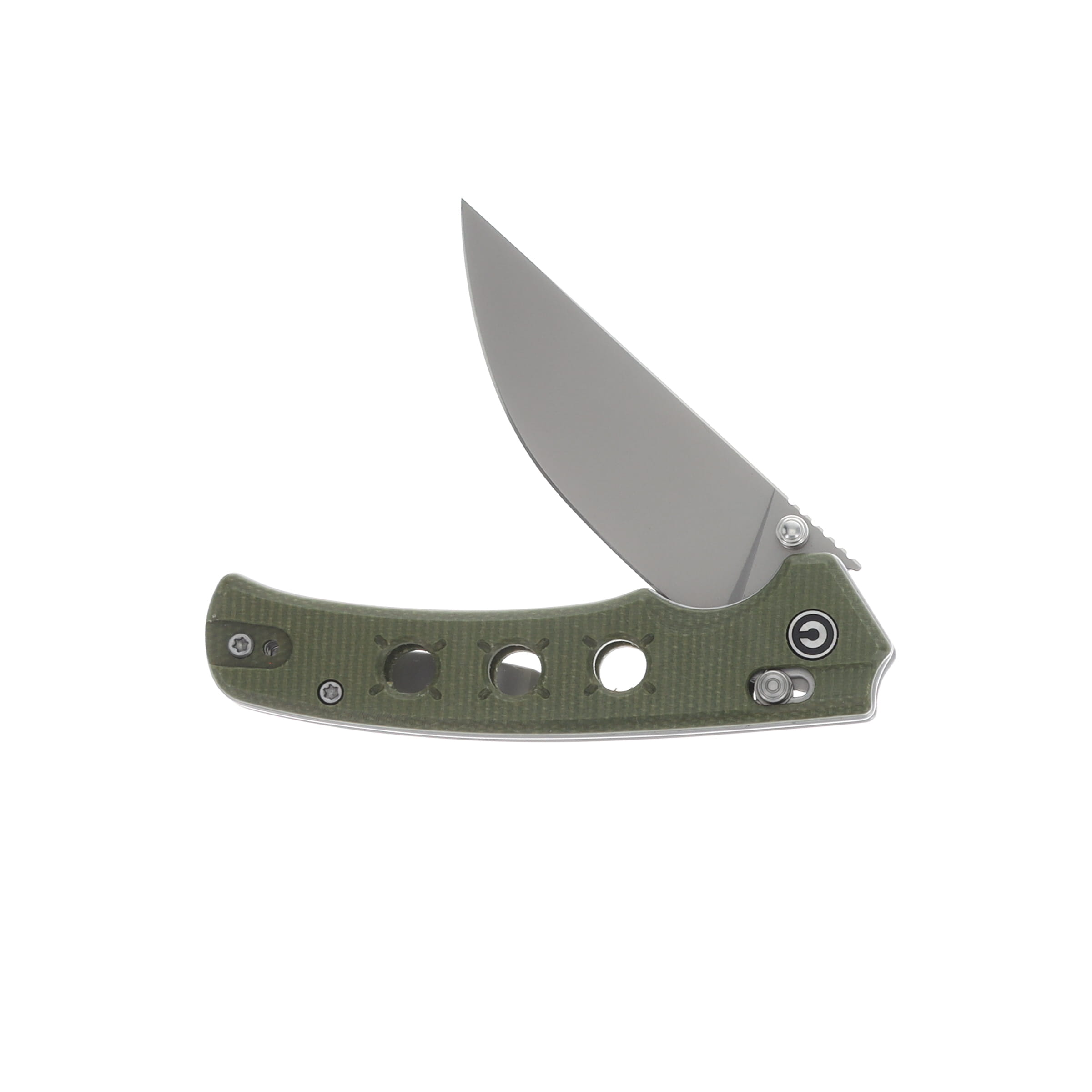 CIVIVI Noctis Folding Knife Stonewash Nitro V/Olive Drab Canvas Micarta and G-10 C24020C-3 View 3