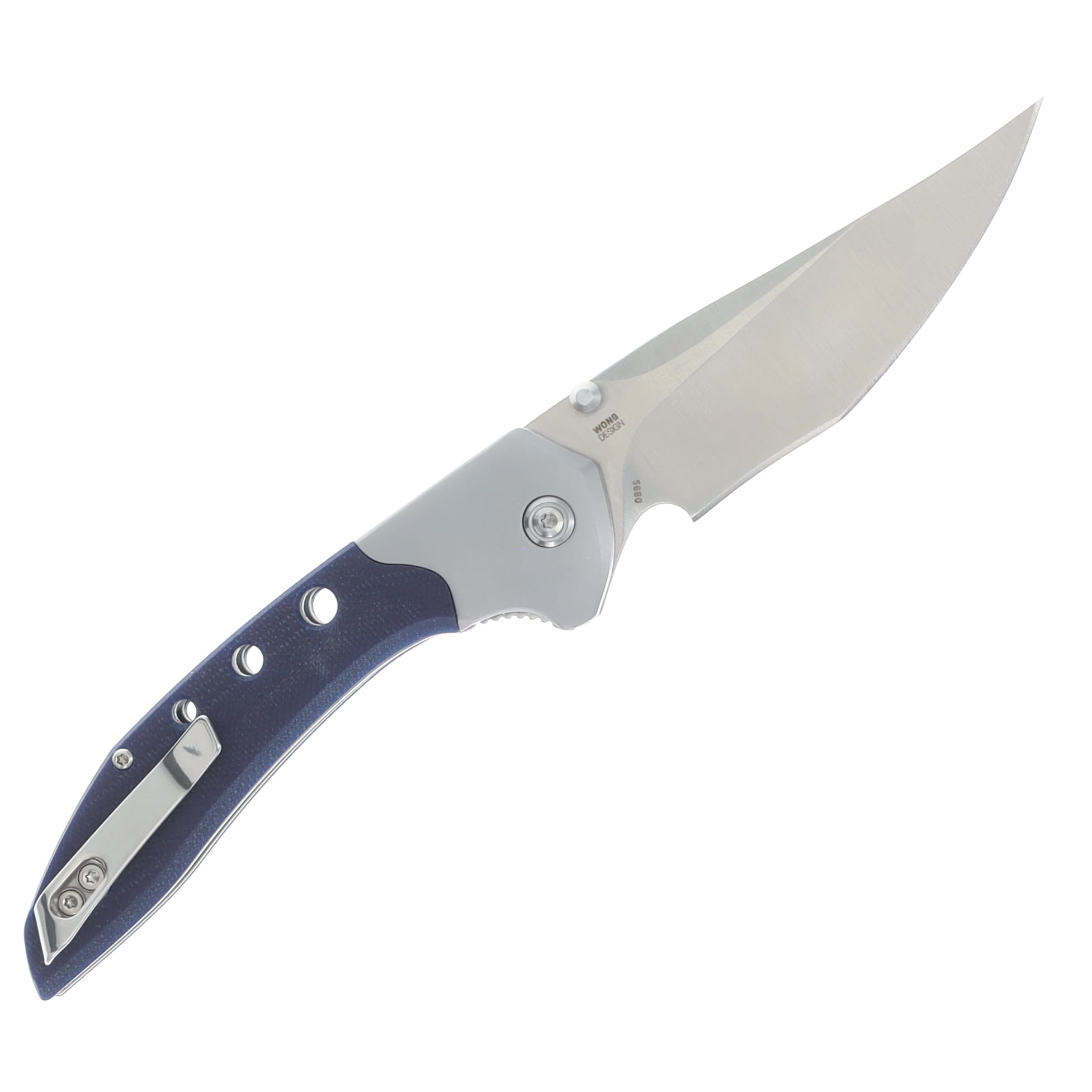 CRKT Orochi Liner Lock Blue G-10 With SS Bolster Satin 14C28N