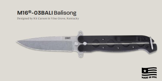 CRKT M16-03 Balisong Black Aluminum Handle SW Magnacut Blade CRM16-03BALI View 1