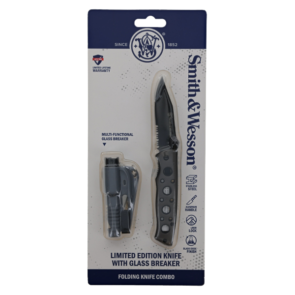Smith & Wesson Folder With Multi-Functional Glass Breaker 1259499 View 3