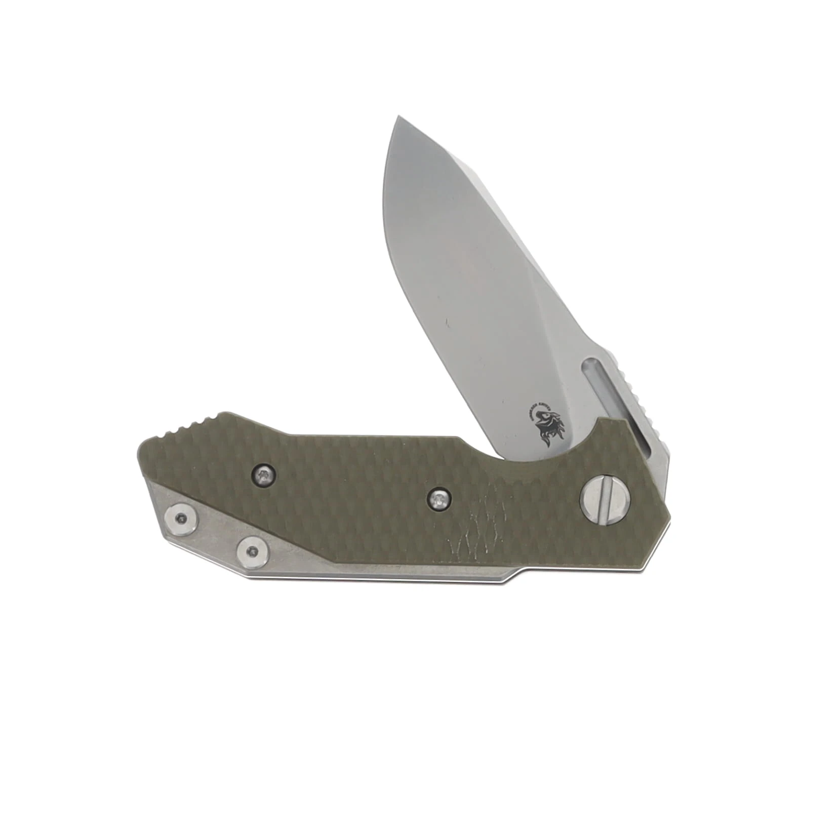Hinderer Halftrack Slicer OD Green – Stonewash 2.75in Plain Stonewash Slicer KHTSLITWSWOD View 3