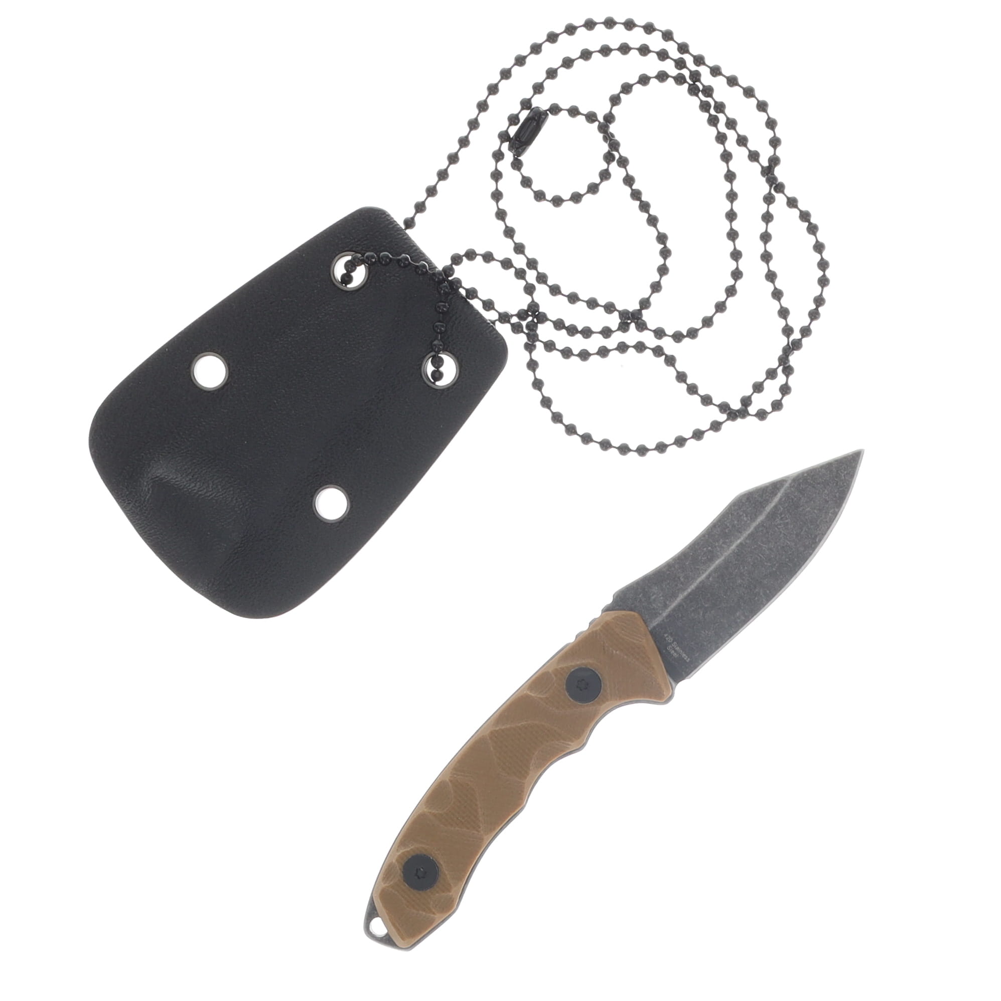 Skallywag Tactical The Mini Desert Tan 2in Plain Black Stonewash Clip Point SWTTMDT View 2