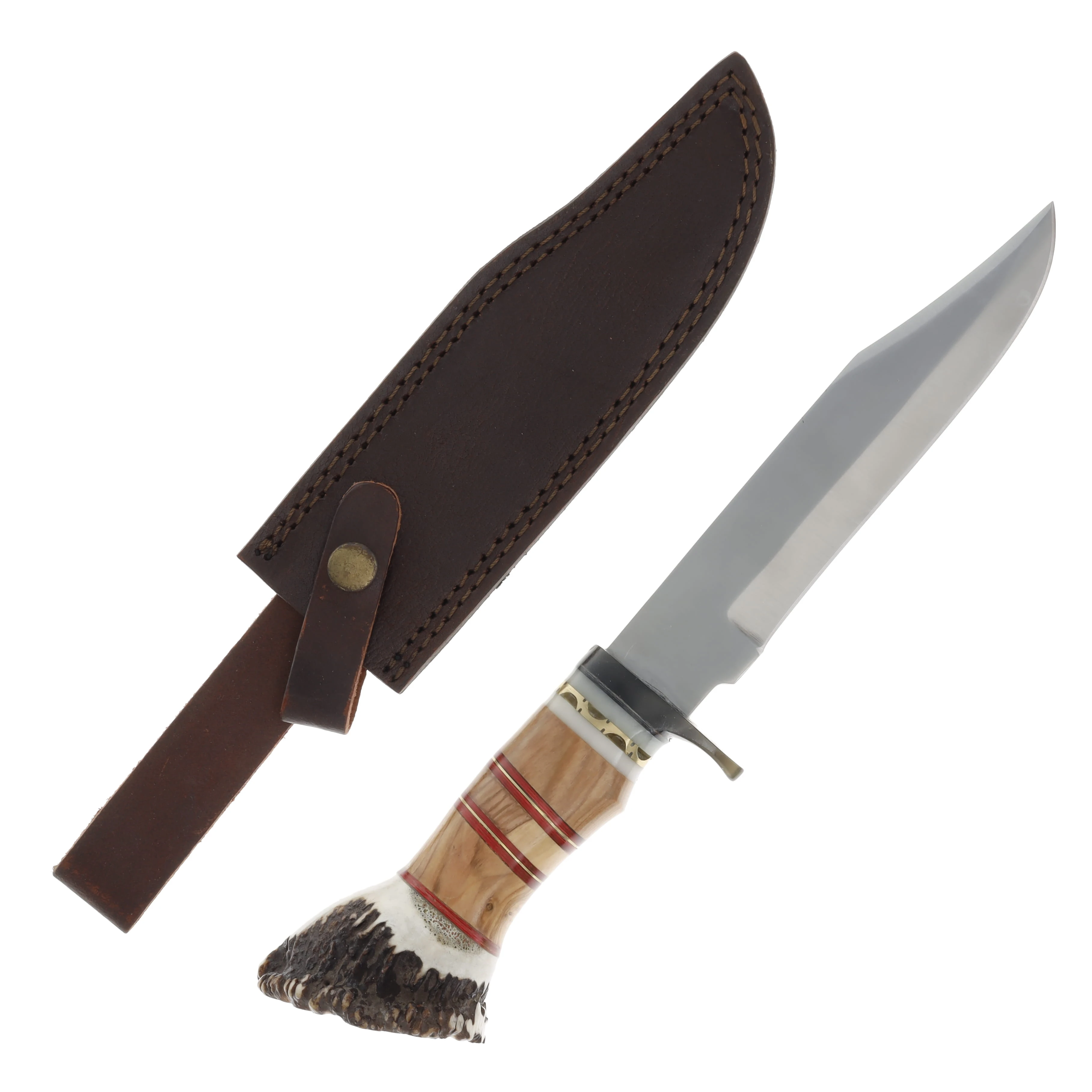 Valley Forge Cutlery Large Fixed Blade Stag and Wood Handle VF0033DSSS View 1