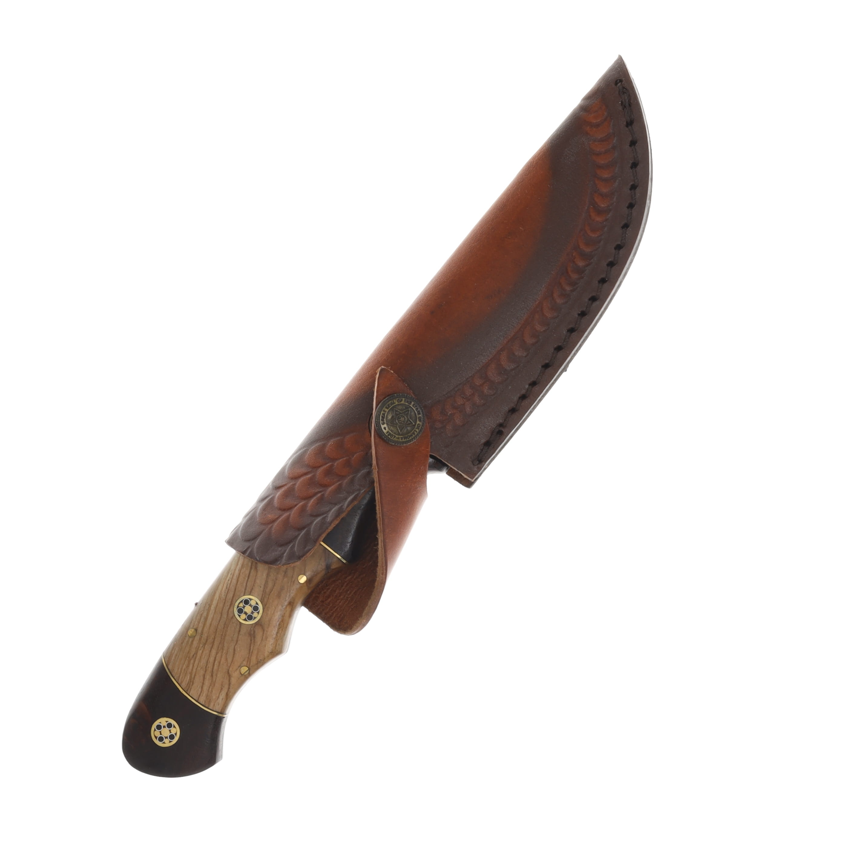 Valley Forge Damascus Fixed Blade Wood Handle VFD204OWWW View 3