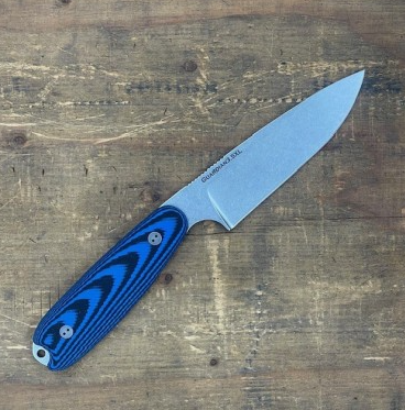 Bradford Guardian 3.5 XL 3D Blue - Black 4in Plain Stonewash Drop Point BRAD3496 View 5