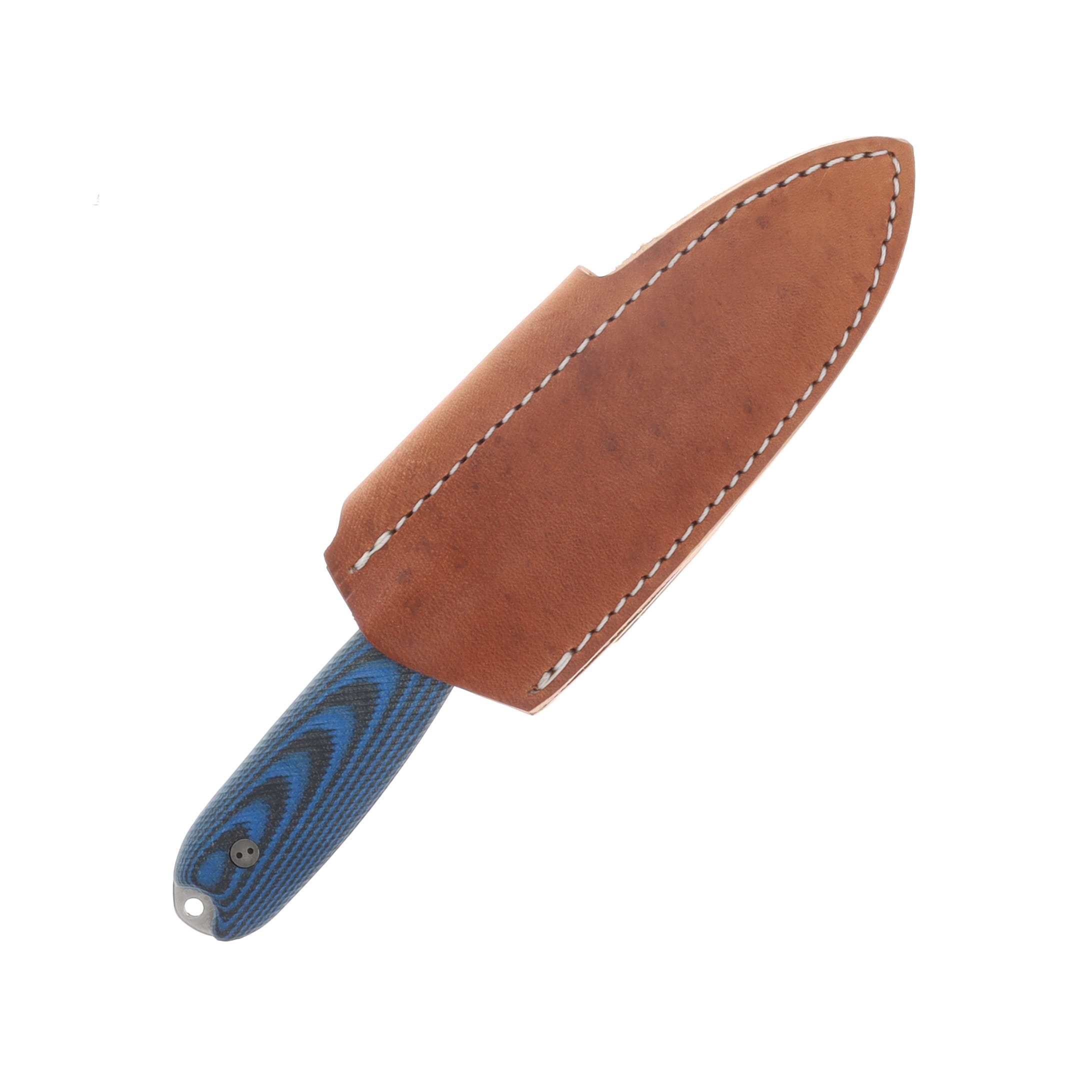 Bradford Guardian 3.5 XL 3D Blue - Black 4in Plain Stonewash Drop Point BRAD3496 View 4