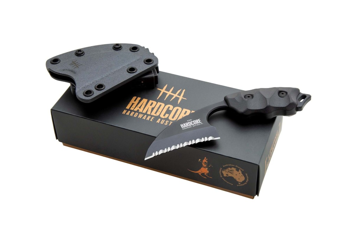 Halfbreed Blades LFK-01S Gen-2 Fixed Knife Black G-10 Handle Serrated Black K340 Talon Blade LFK01SG2BLK View 1