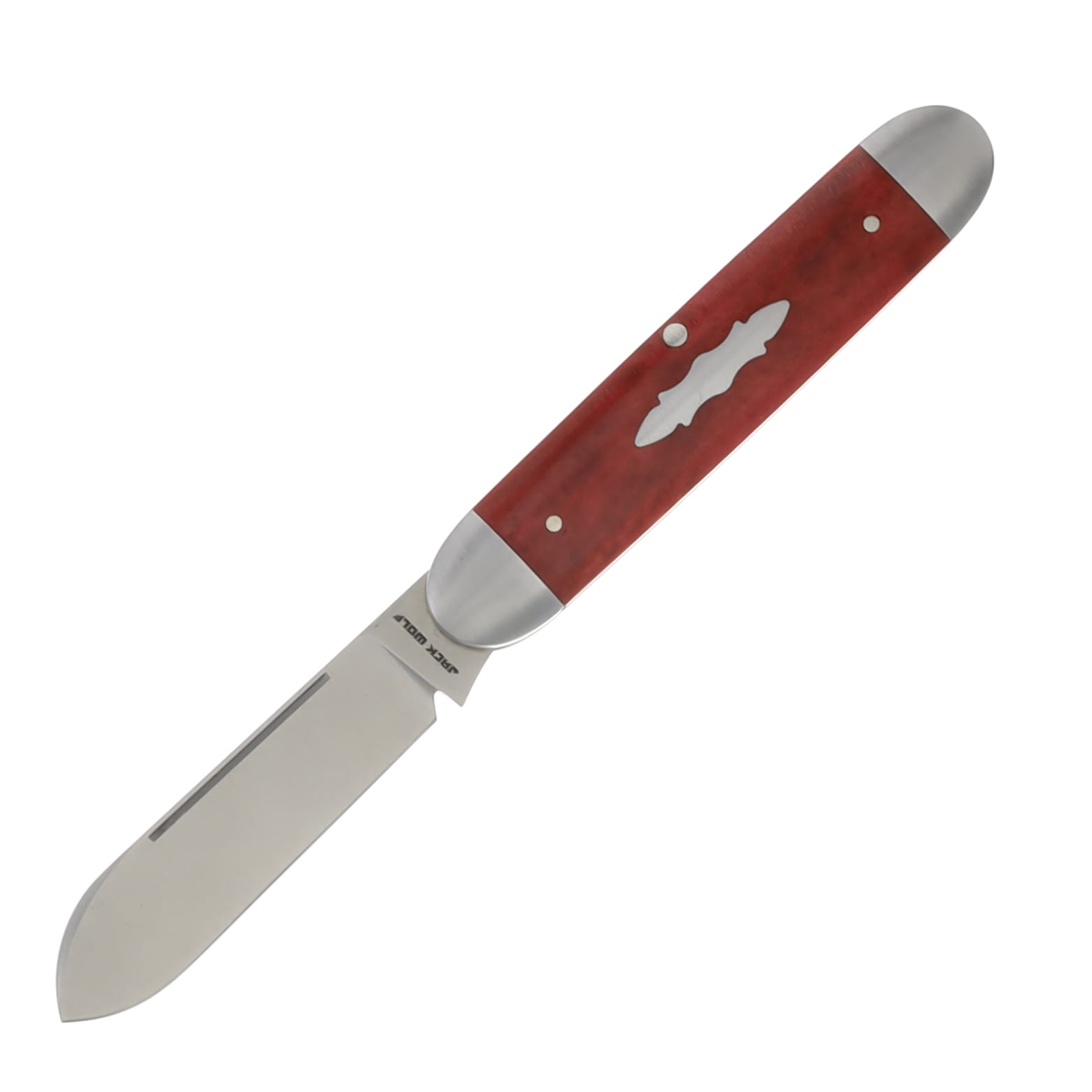 Jack Wolf Equal End Folding Knife Red Smooth Bone EQUAL-01-SMT-RED-BON View 1