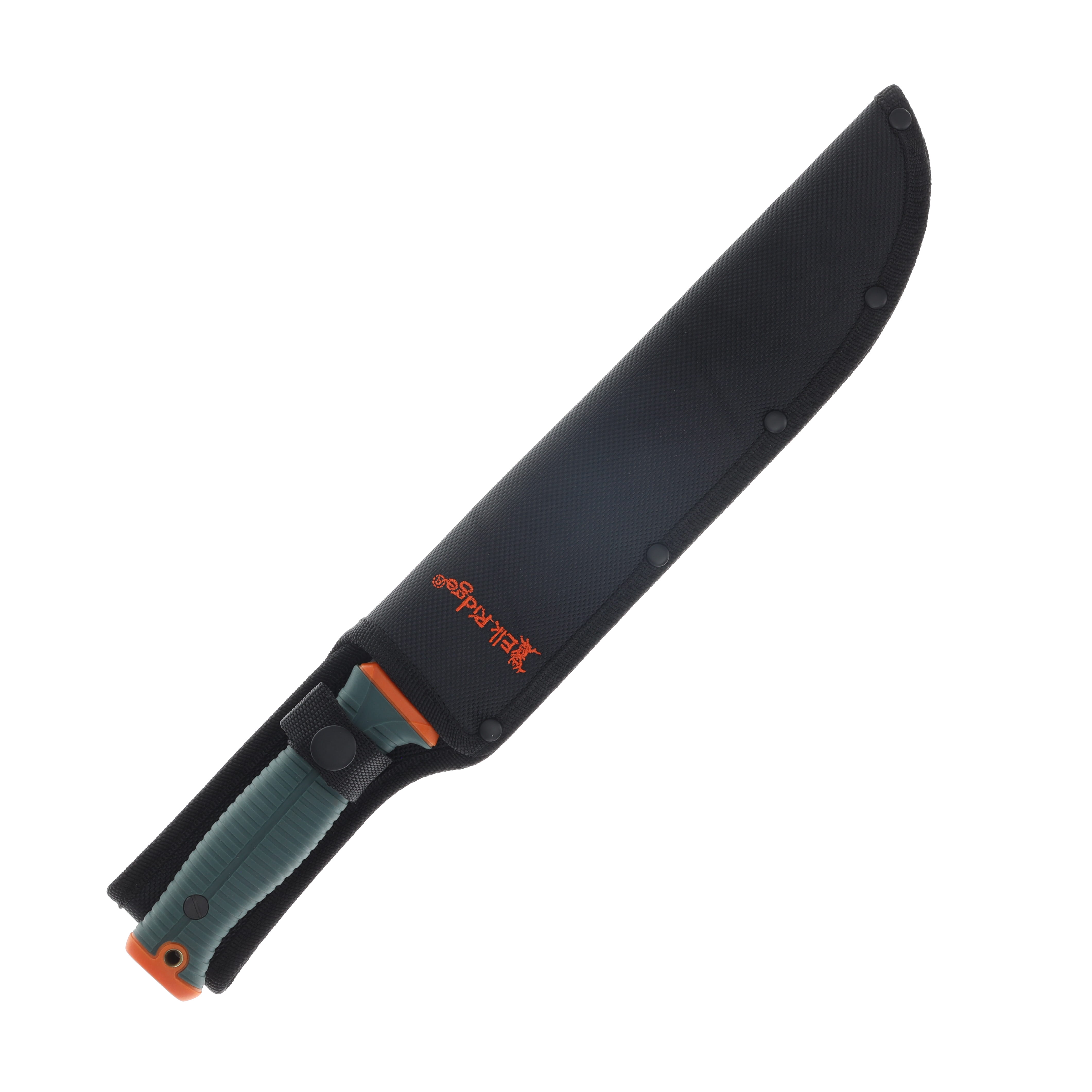 Elk Ridge Sawback Fixed Blade/Green & Orange Handle MCERFIX001OGN View 3