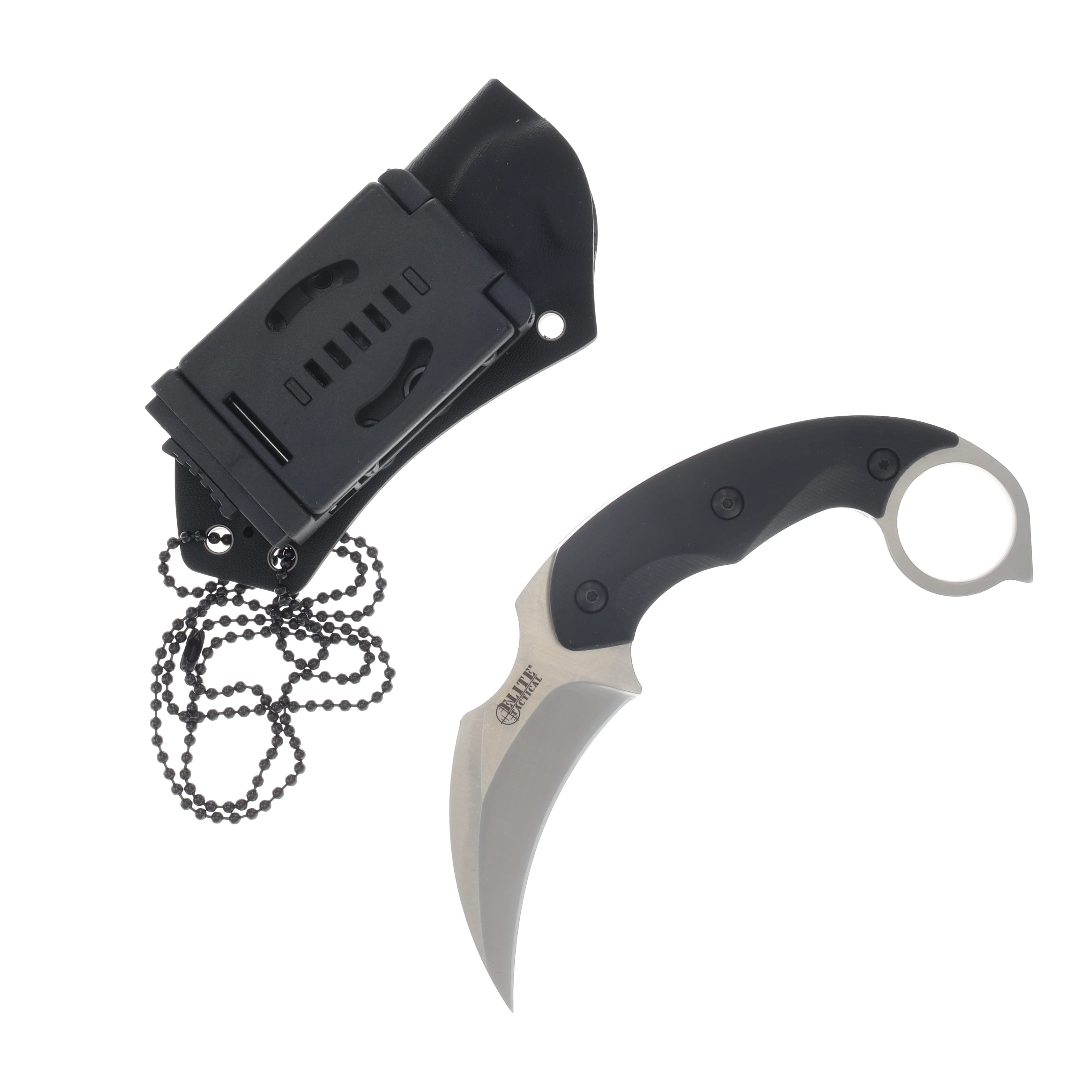 Elite Tactical SilverFang Fixed Blade/D2/Black Micarta MCETFIX012 View 1